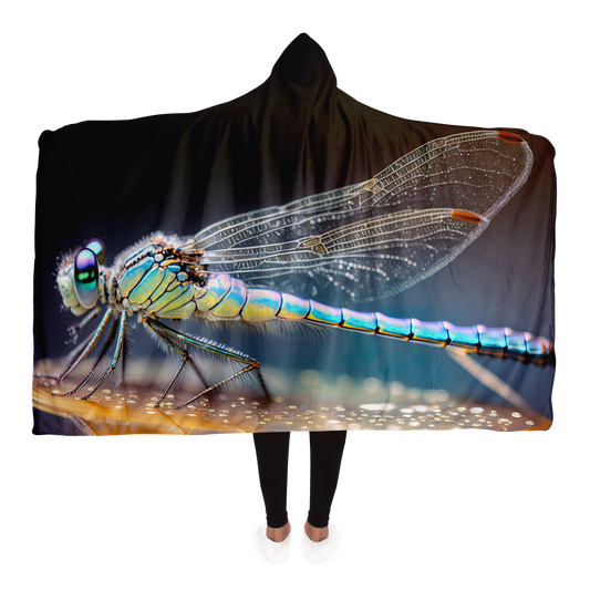 Opal Dragonfly Hooded Blanket