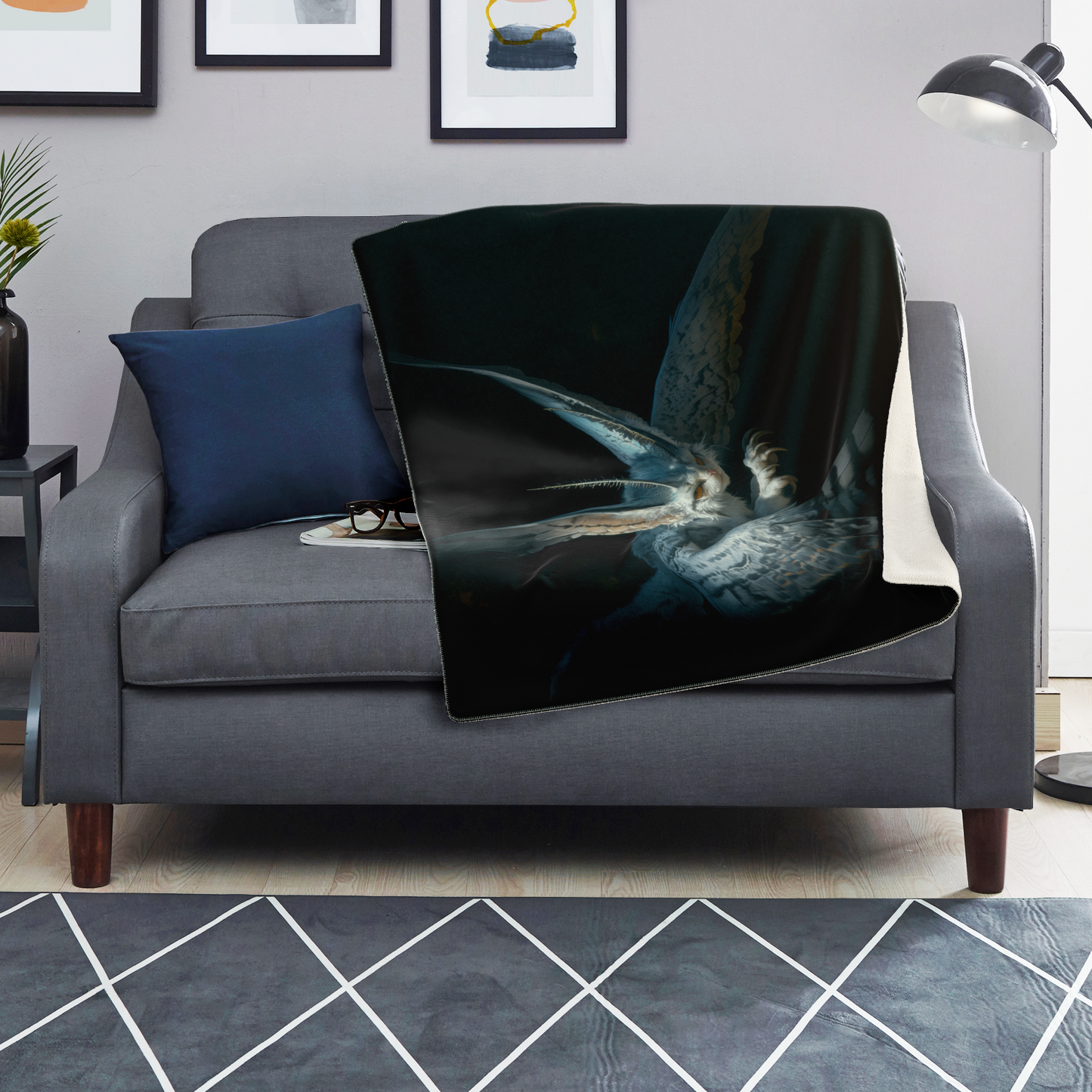 Shadowwing Prowler Premium Microfleece Blanket