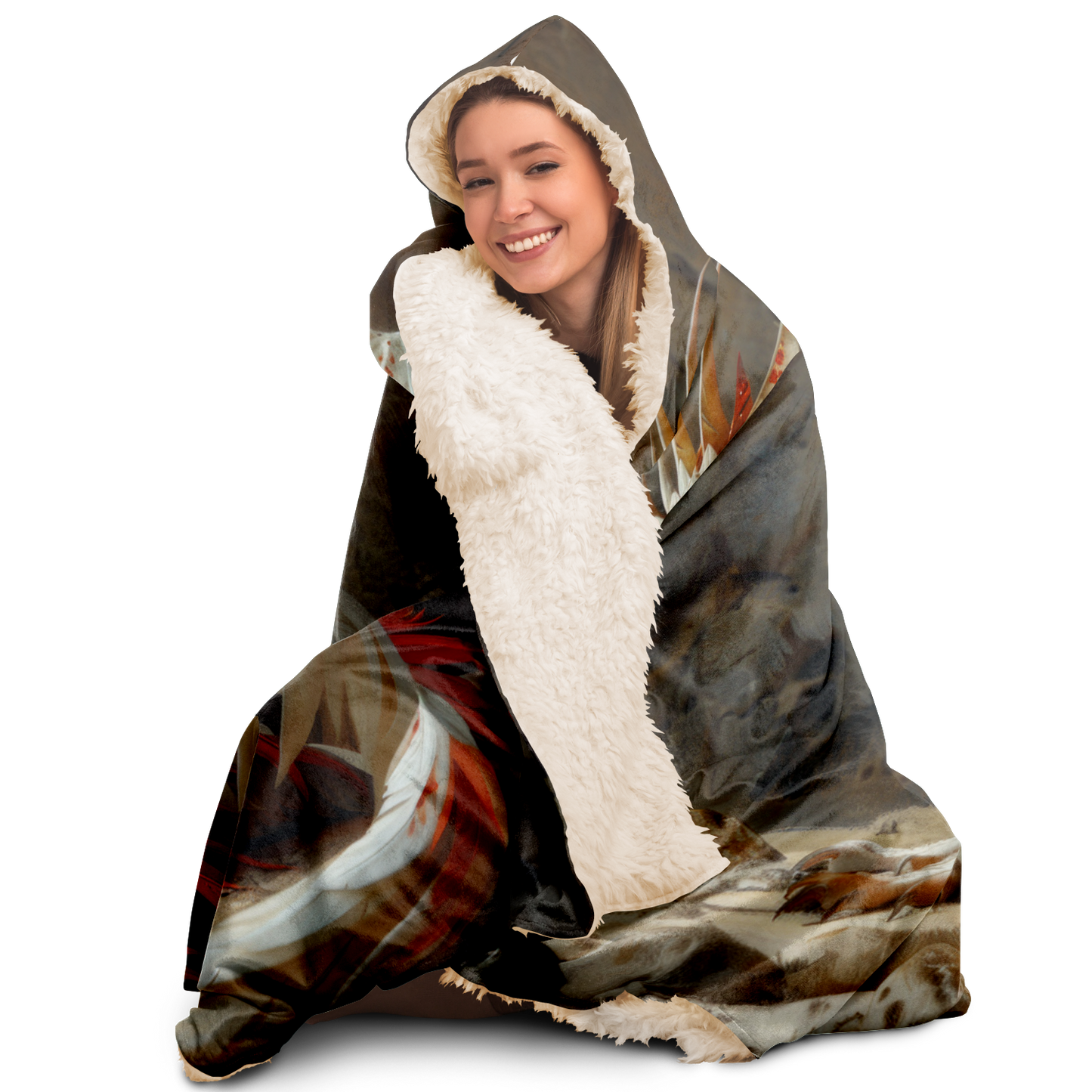 Snowfire Dragon Hooded Blanket