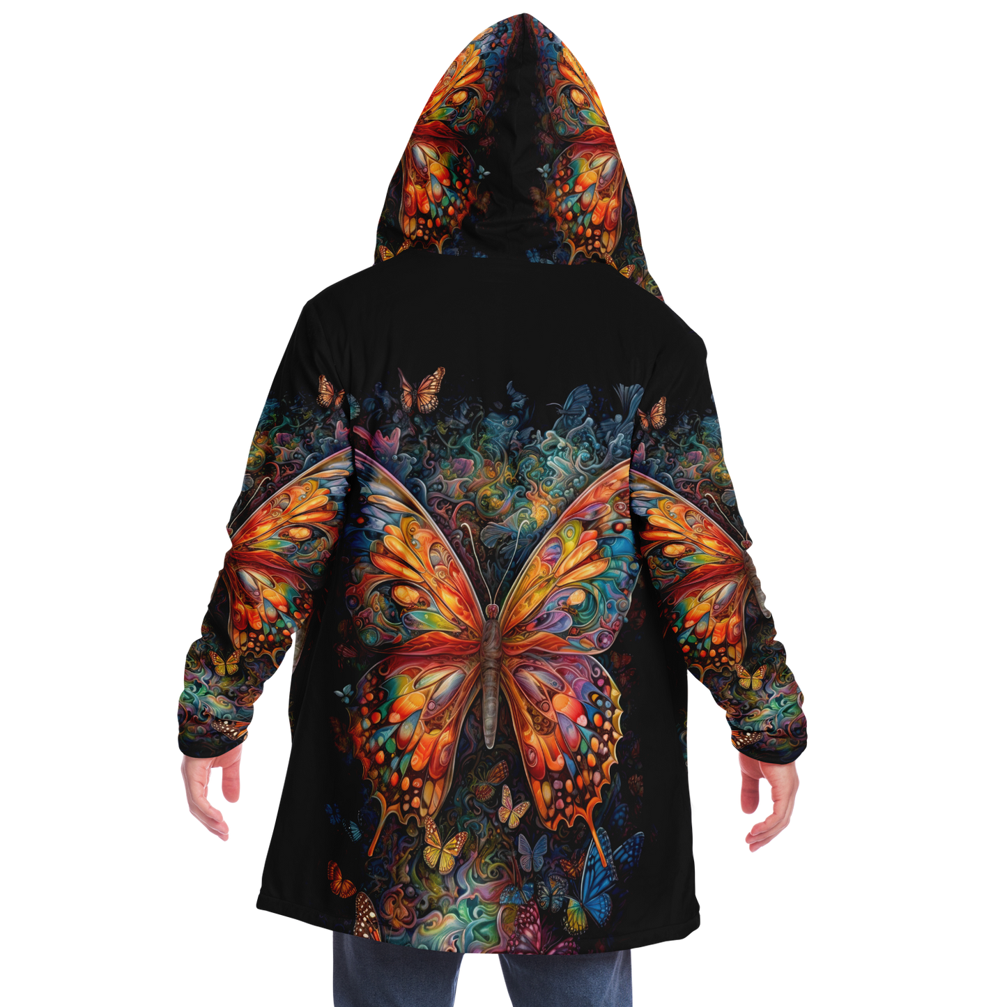 Psychedelic Monarch Microfleece Cloak