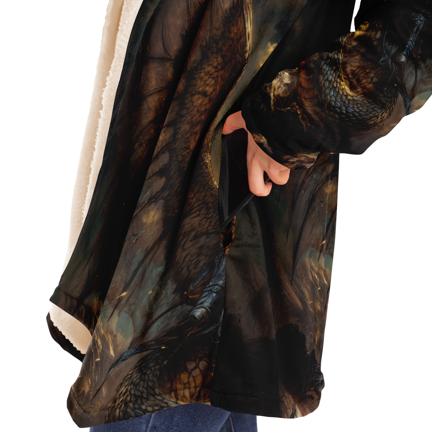 Winged Fury of the Squirrel Rider! Microfleece Cloak