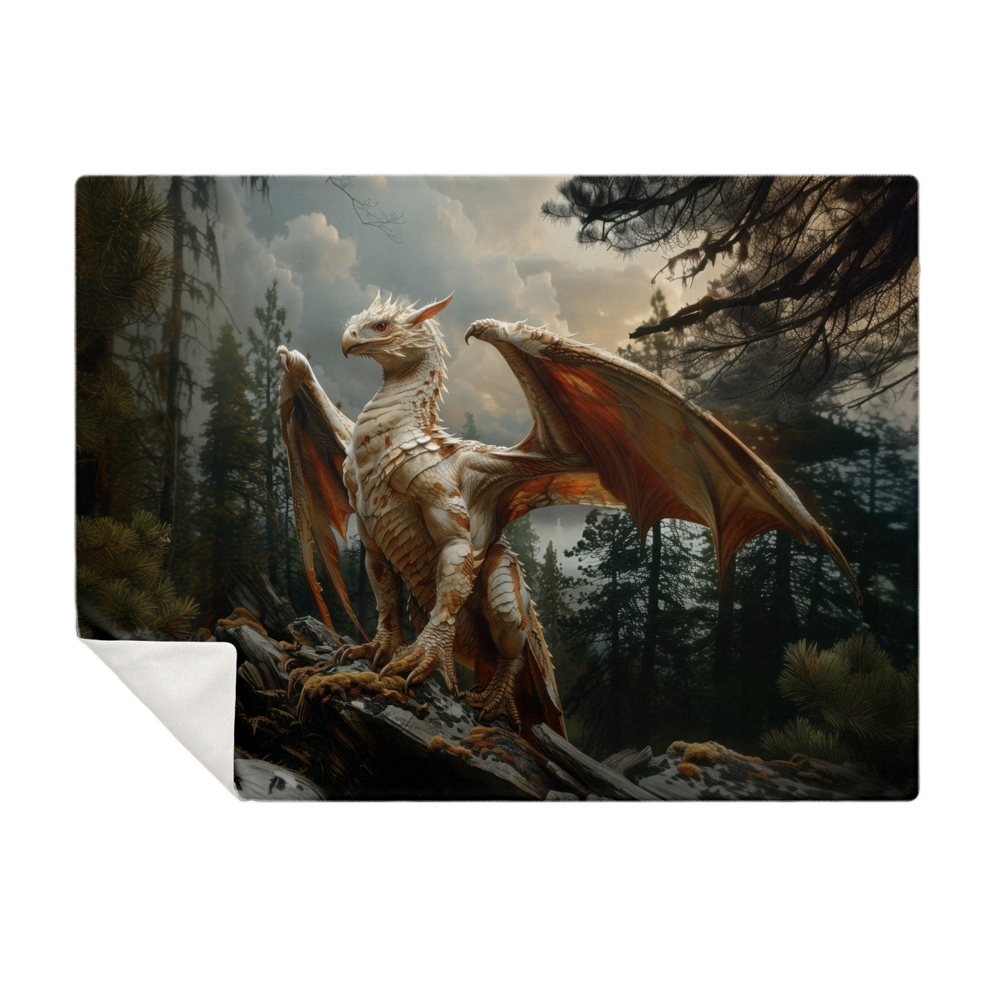 Forest Drake Premium Microfleece Blanket