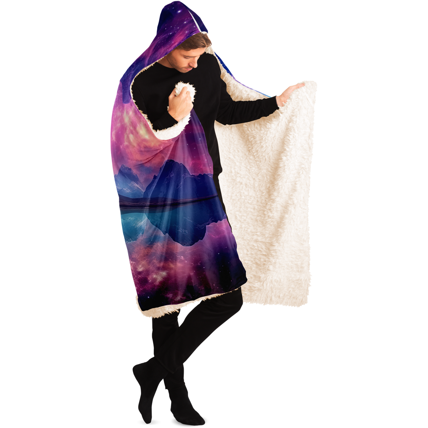 Space Holiday Hooded Blanket