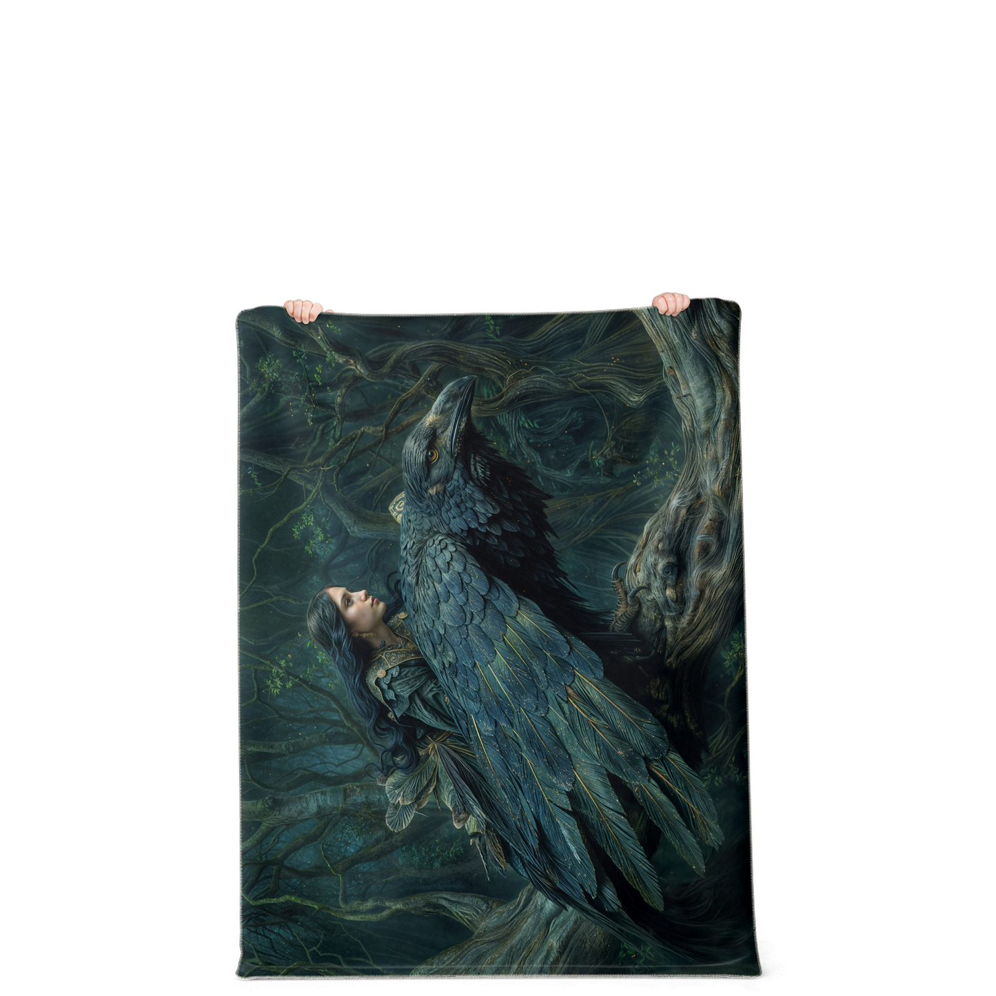 Lady Of The Crows Premium Microfleece Blanket