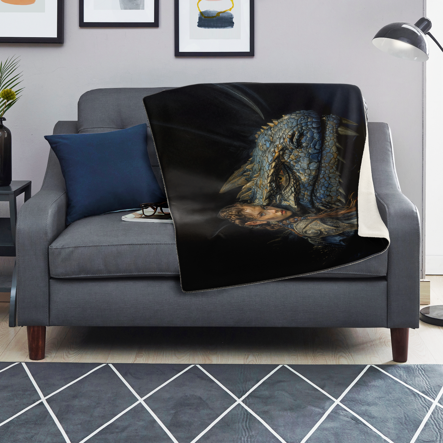 Bond Of The Dragonrider Premium Microfleece Blanket