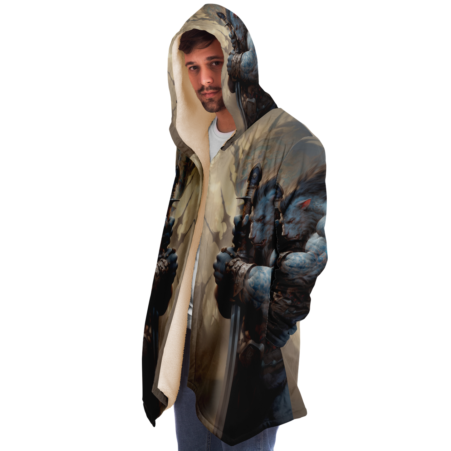 Werewolf Warrior Microfleece Cloak