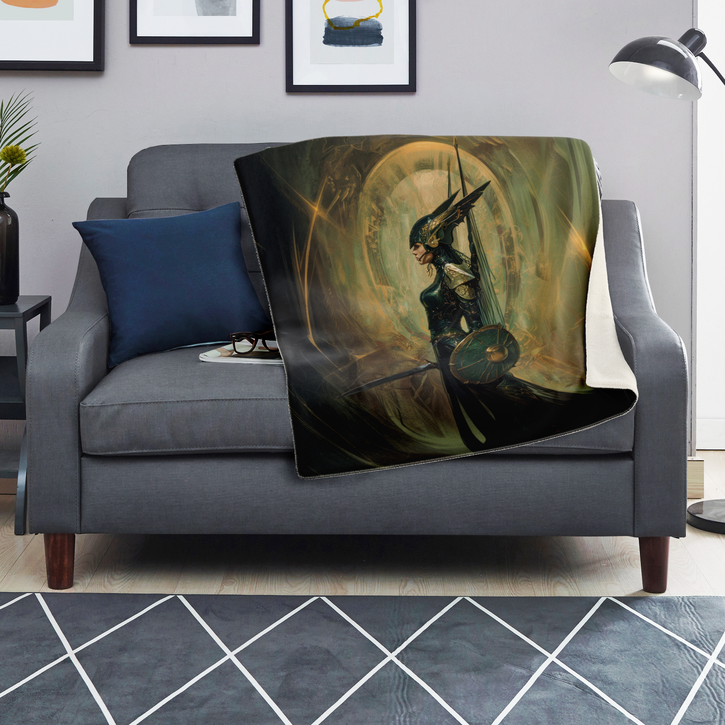 Elite Elven Guardian Premium Microfleece Blanket