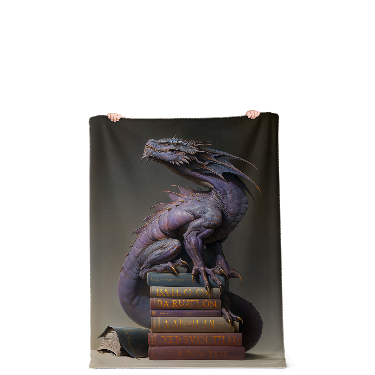 Book Wyrm Premium Microfleece Blanket