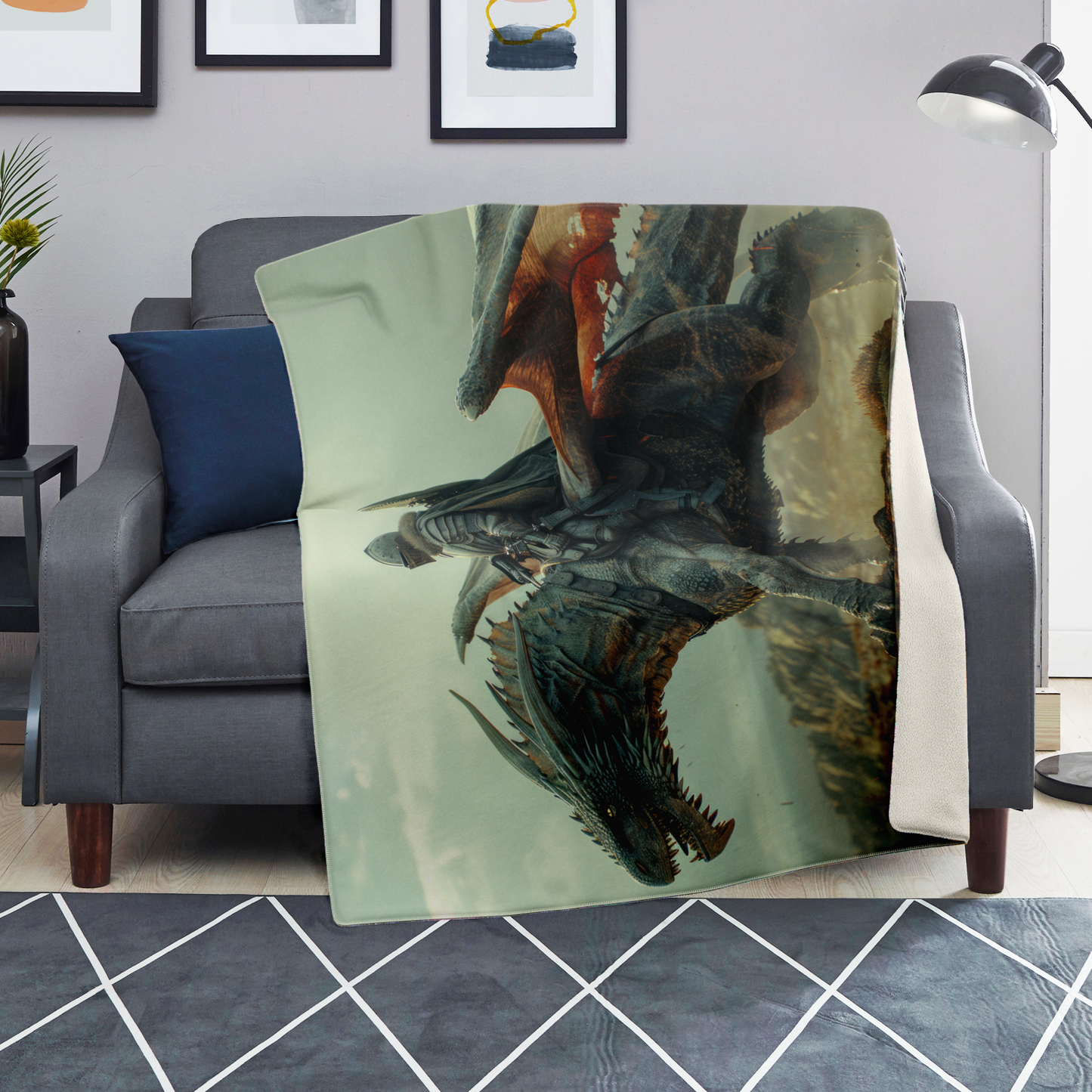 Premium Microfleece Dragon Captain Blanket