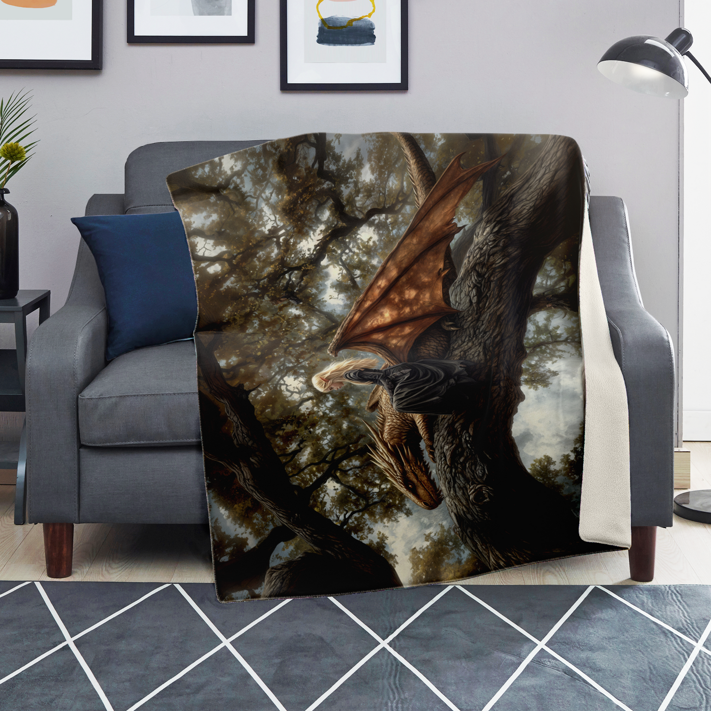 Rest Between Realms Premium Microfleece Blanket