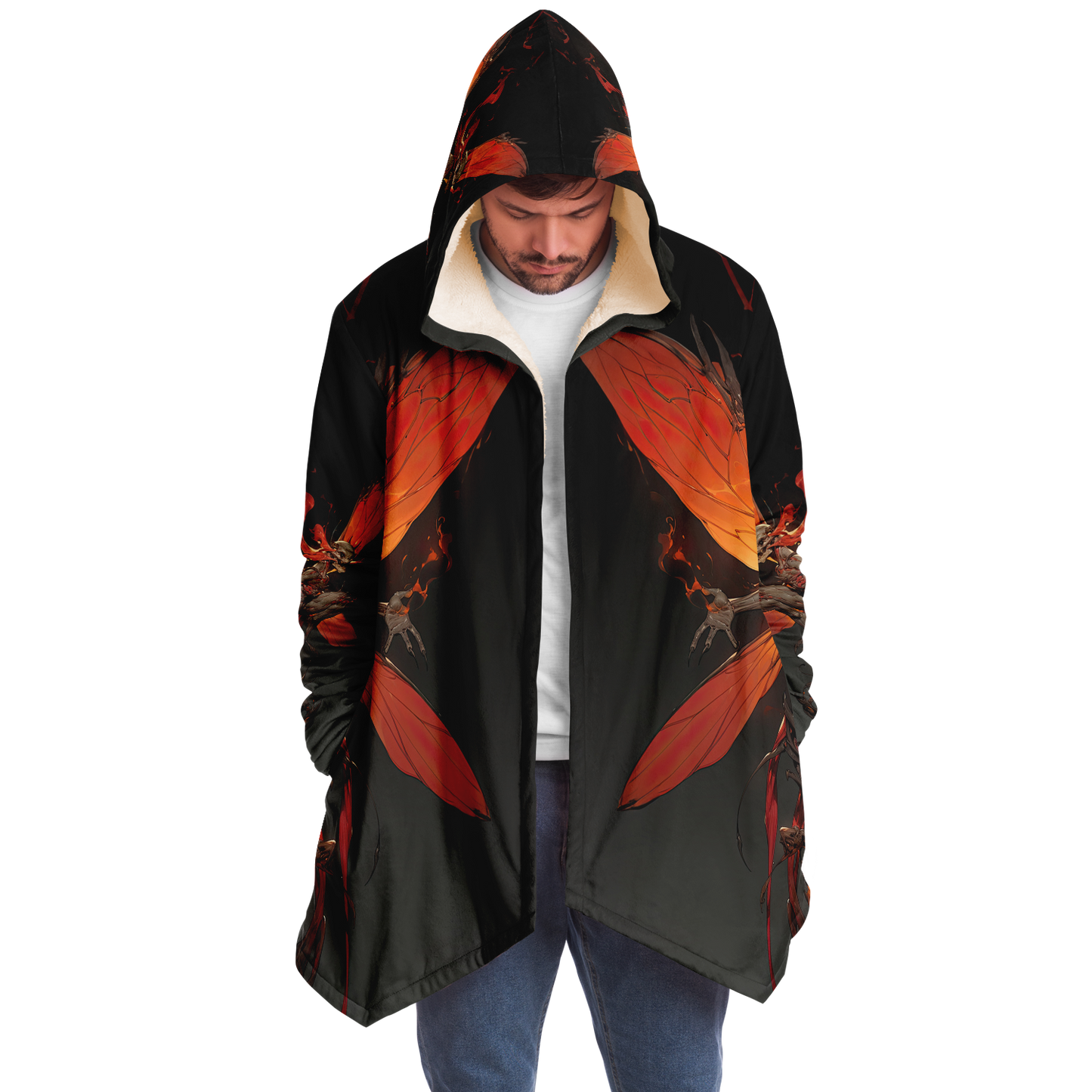 Flaming Dragonspryte Microfleece Cloak