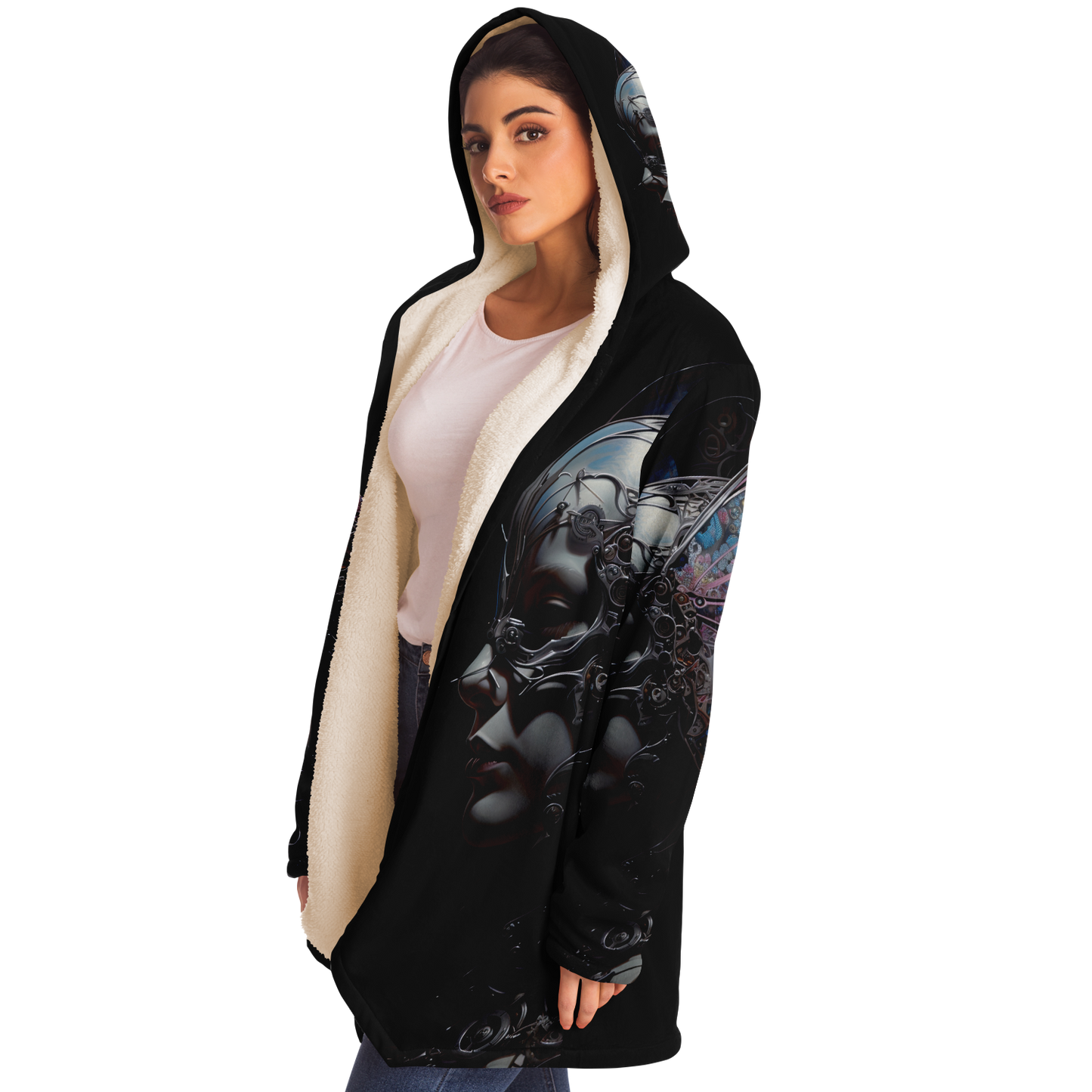 Cybernetic Butterfly Microfleece Cloak