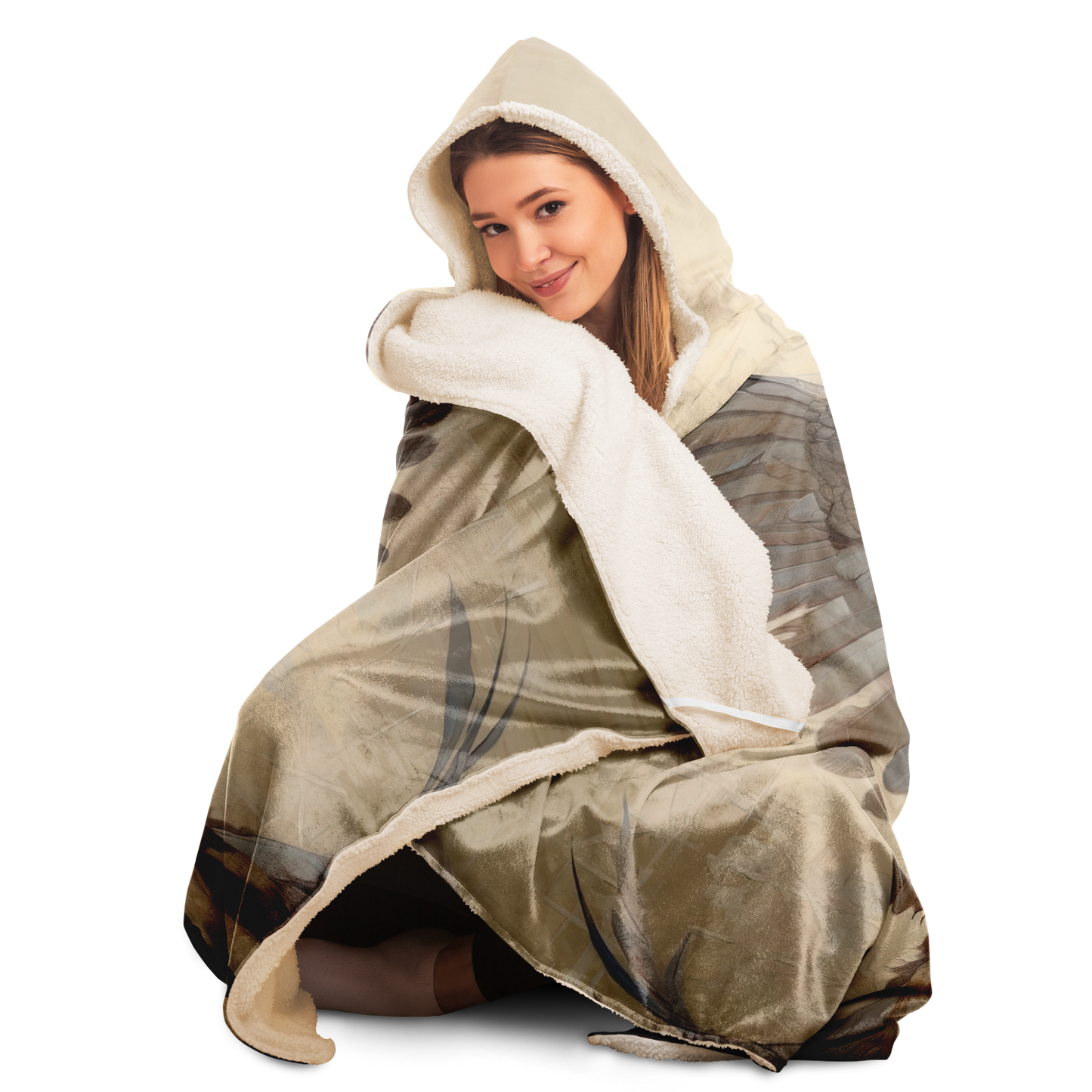 Winged Wildcat Hooded Blanket