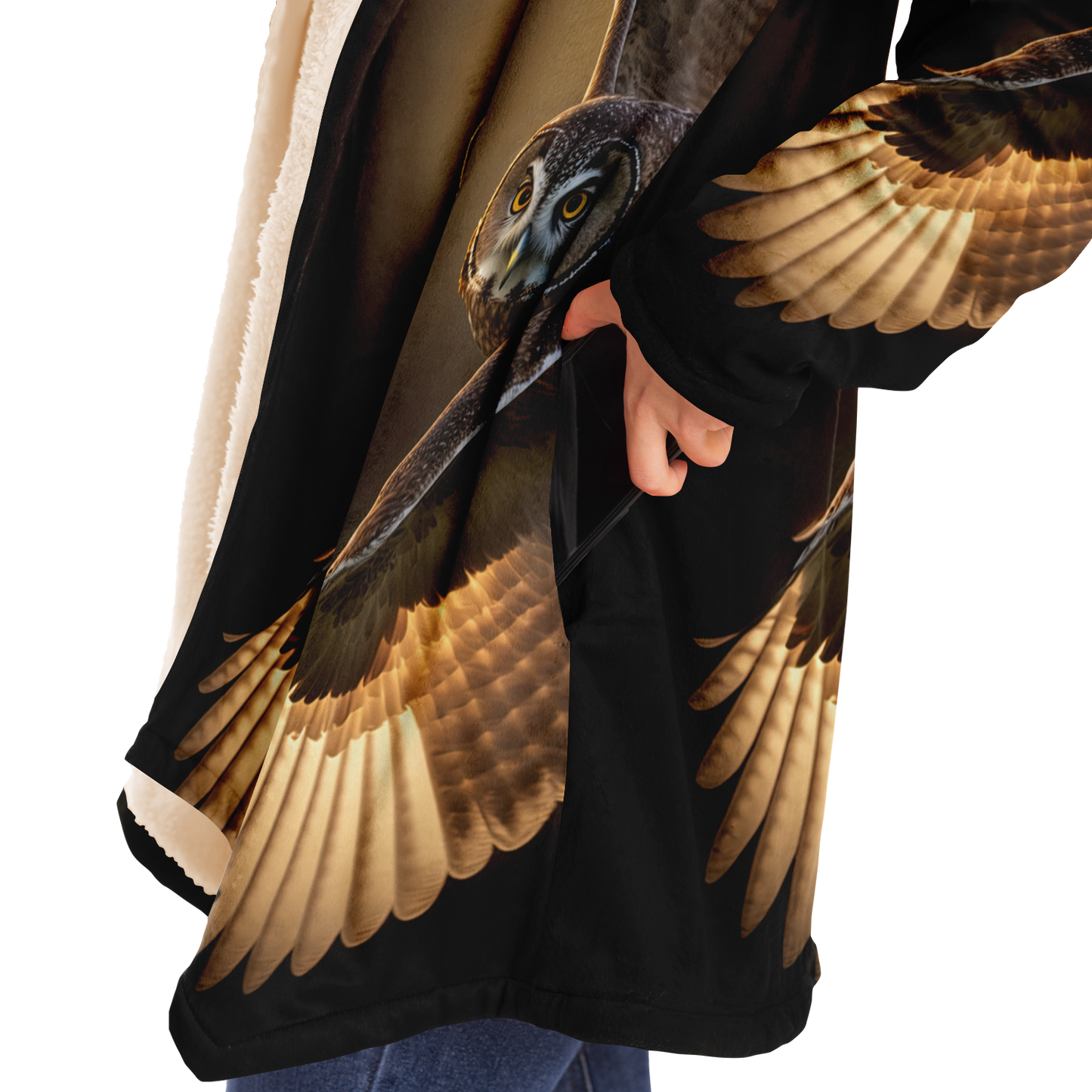 Aerial Twister Owl Microfleece Cloak