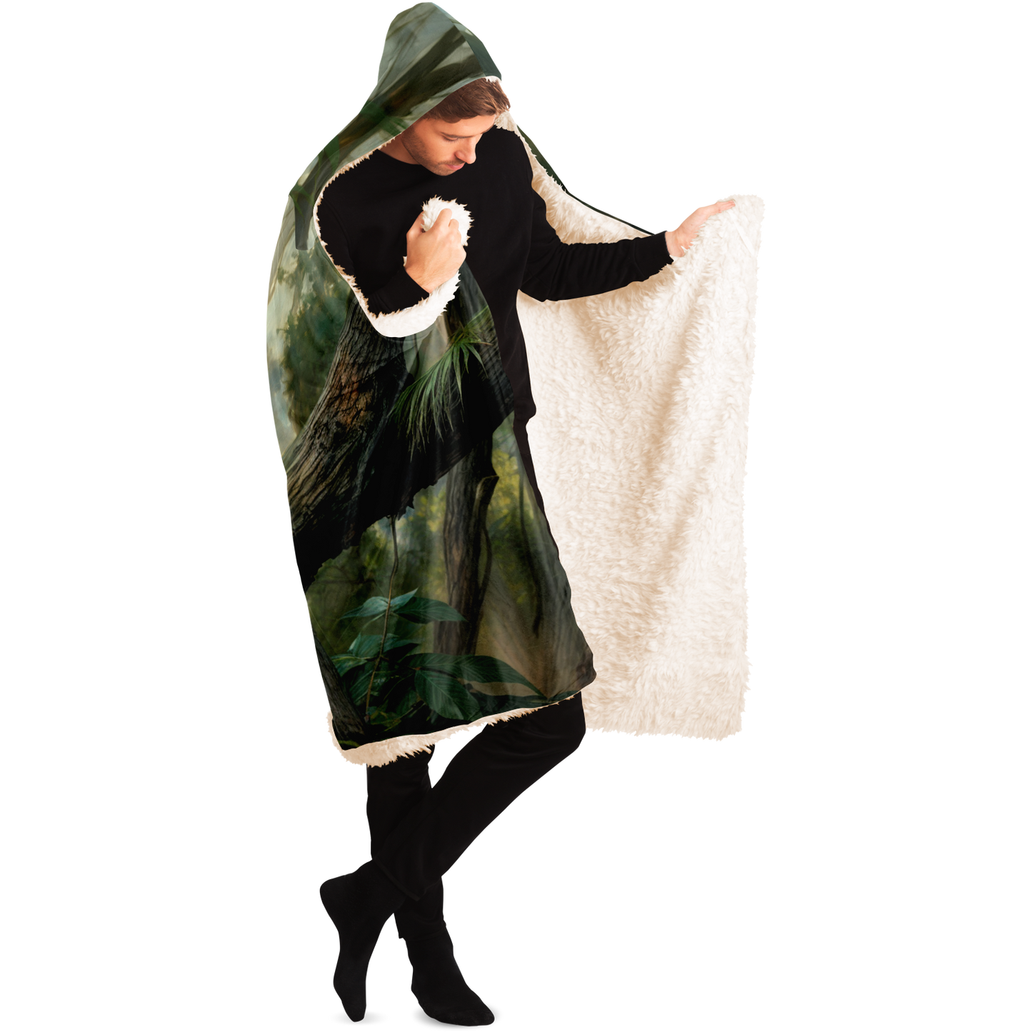 The Woodland Sprite’s Watcher Hooded Blanket