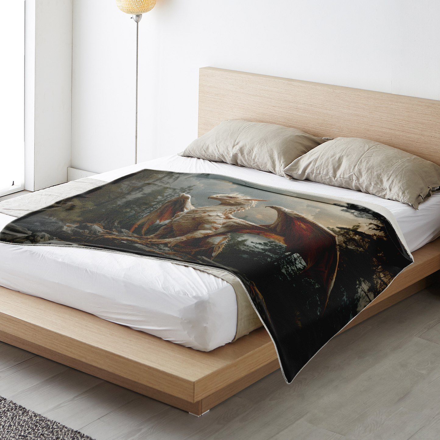 Forest Drake Premium Microfleece Blanket