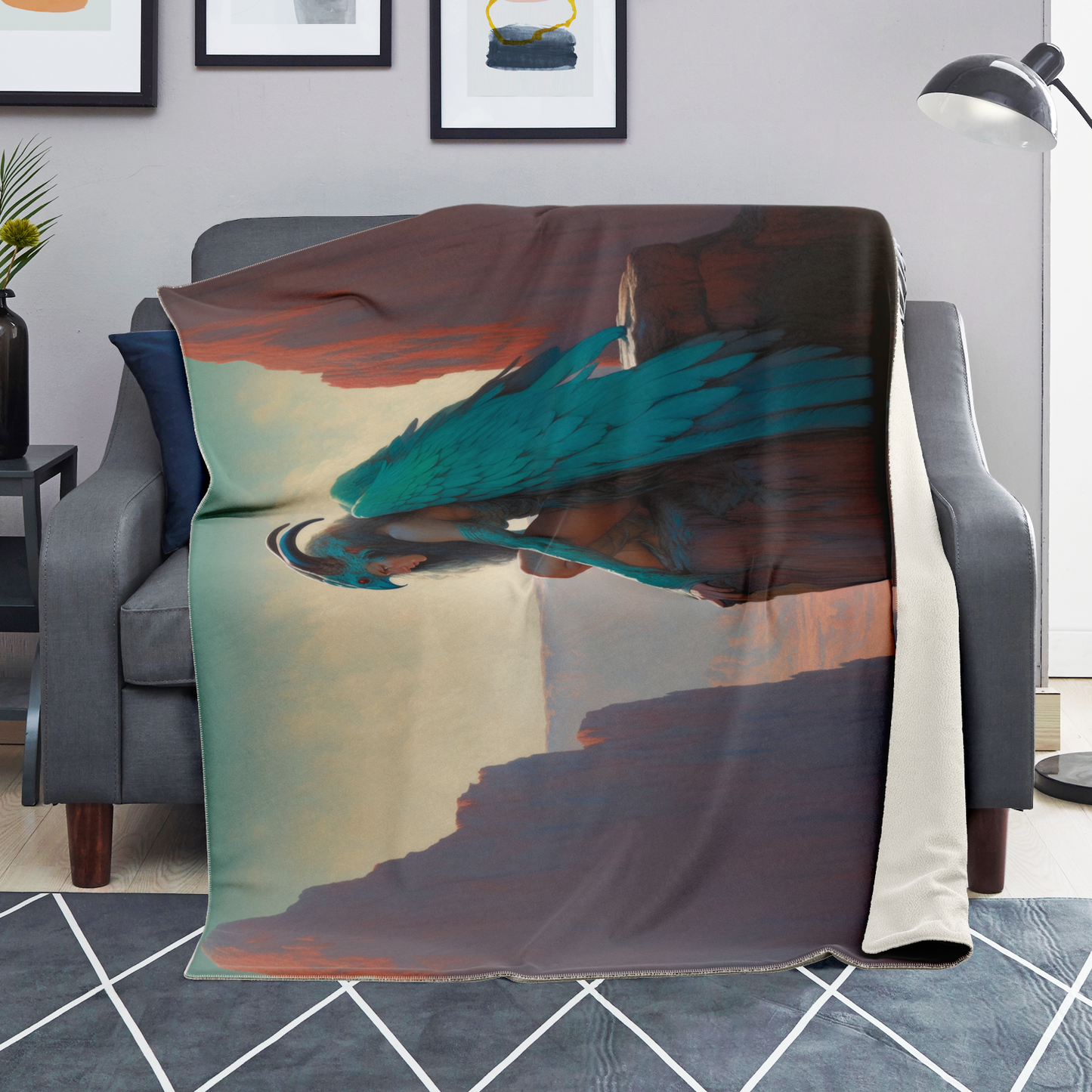 Harpy Skystalker Premium Microfleece Blanket