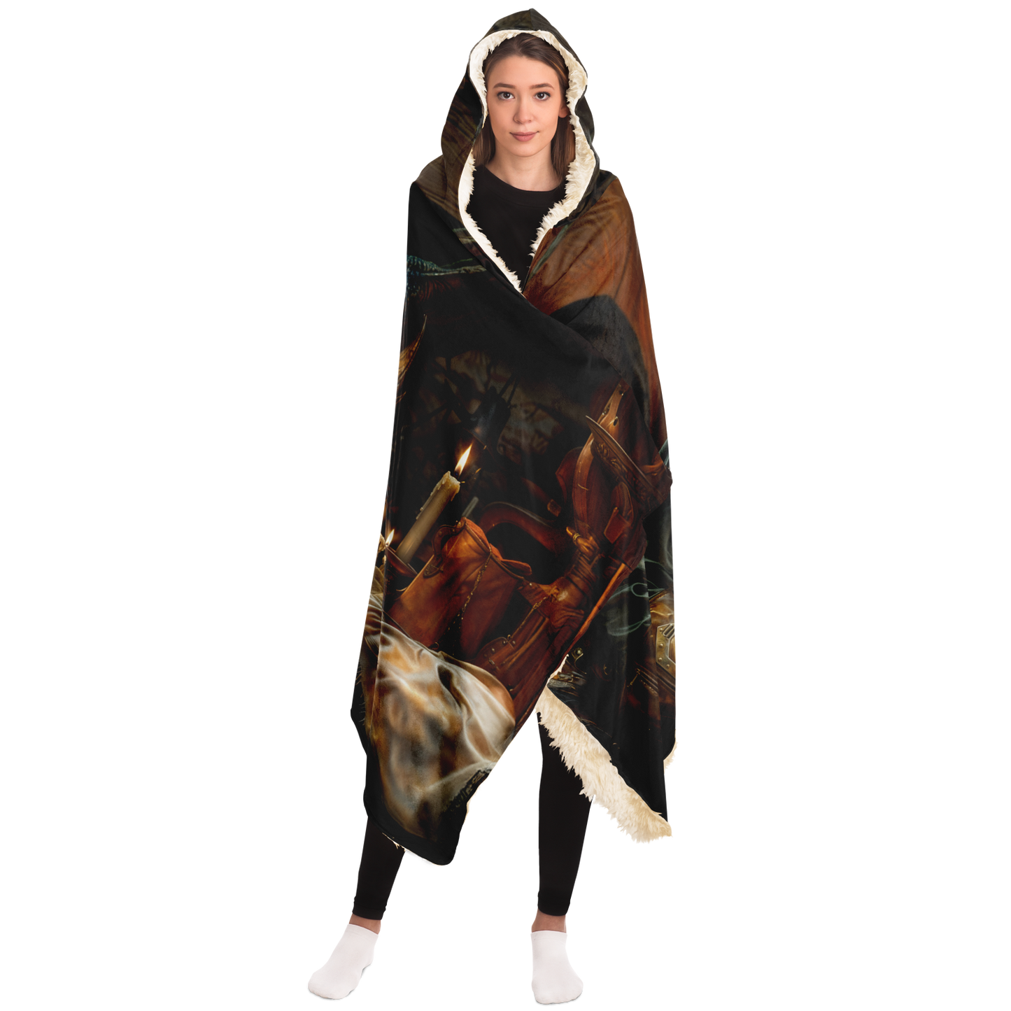 Candlelit Companions Hooded Blanket