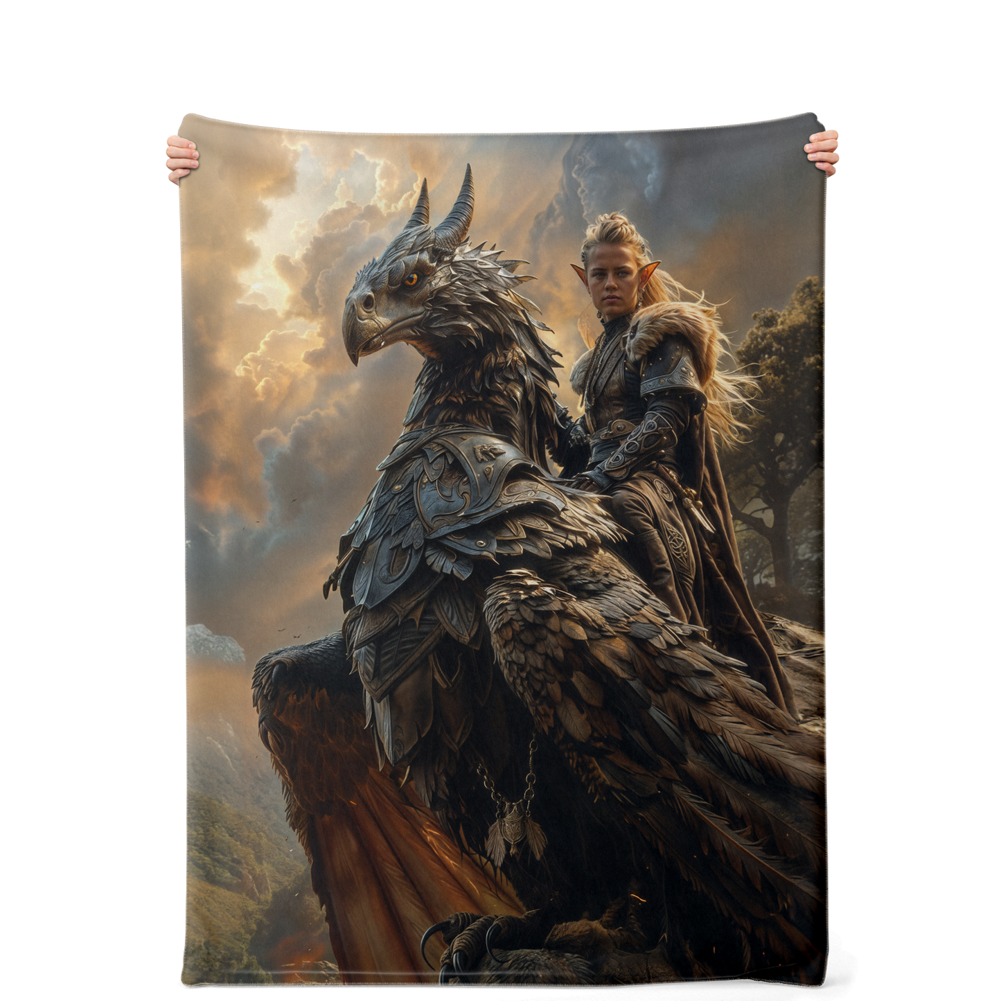 Black Rider Premium Microfleece Blanket