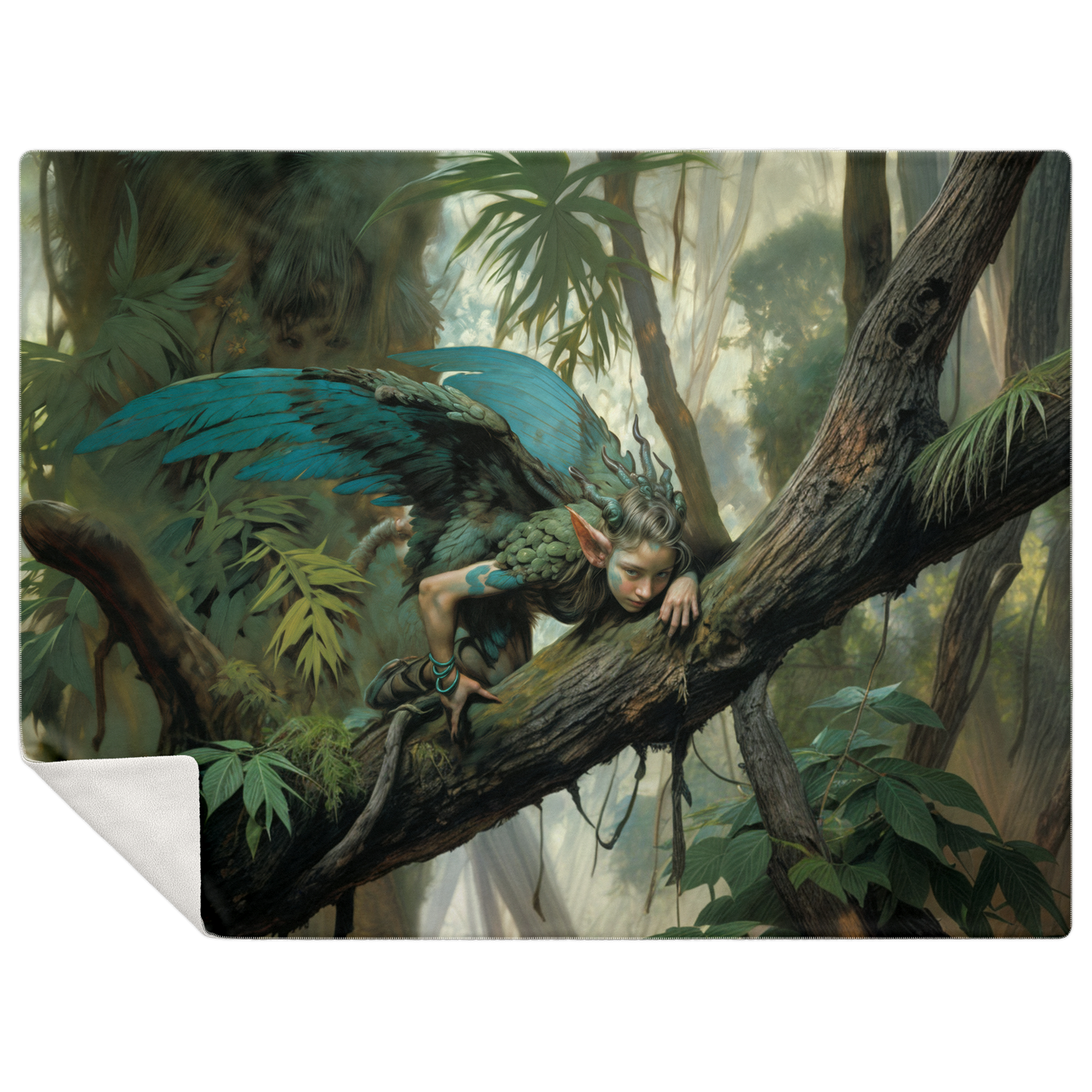 The Woodland Sprite’s Watcher Premium Microfleece Blanket