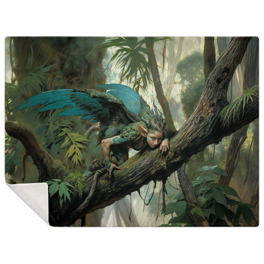 The Woodland Sprite’s Watcher Premium Microfleece Blanket