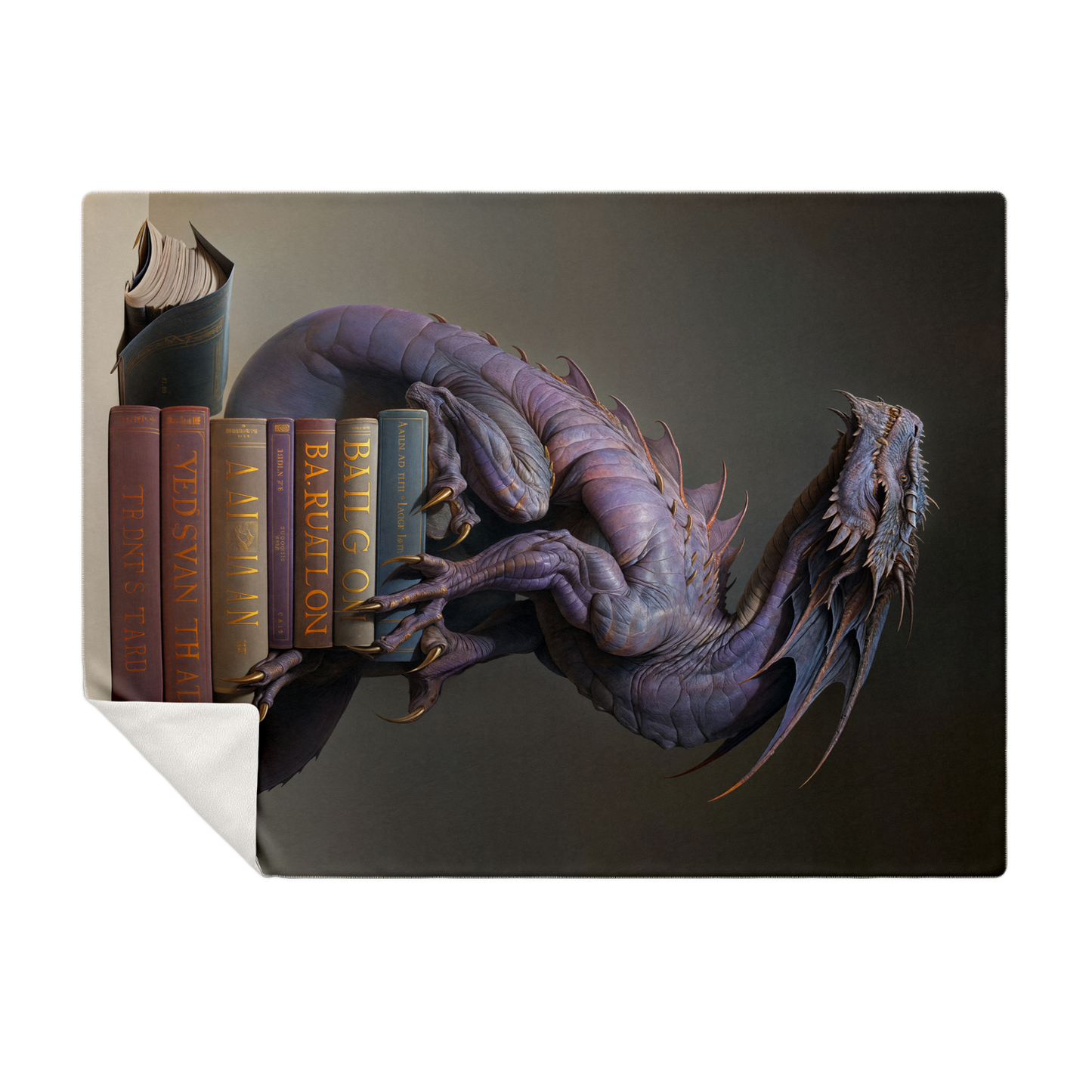 Book Wyrm Premium Microfleece Blanket