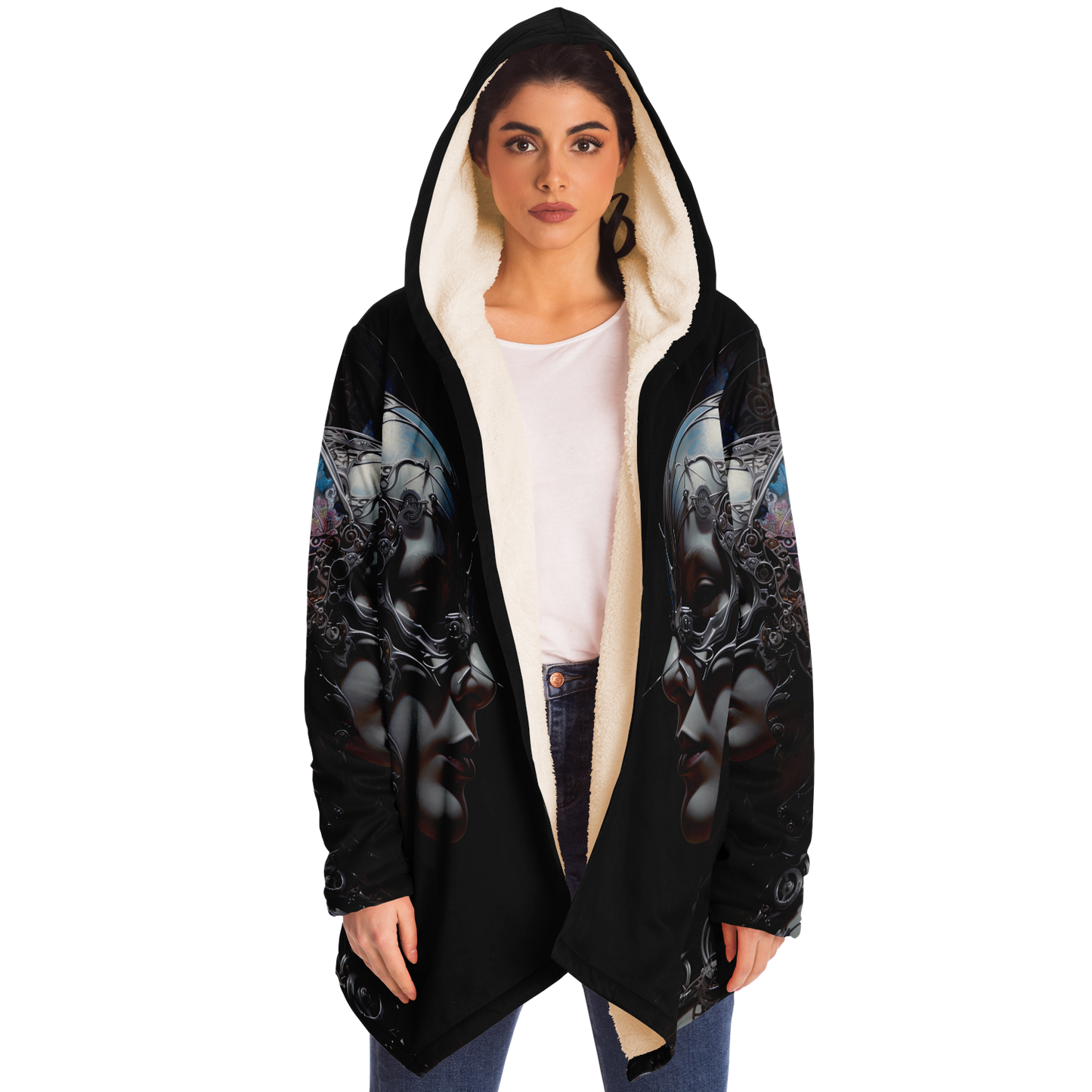 Cybernetic Butterfly Microfleece Cloak