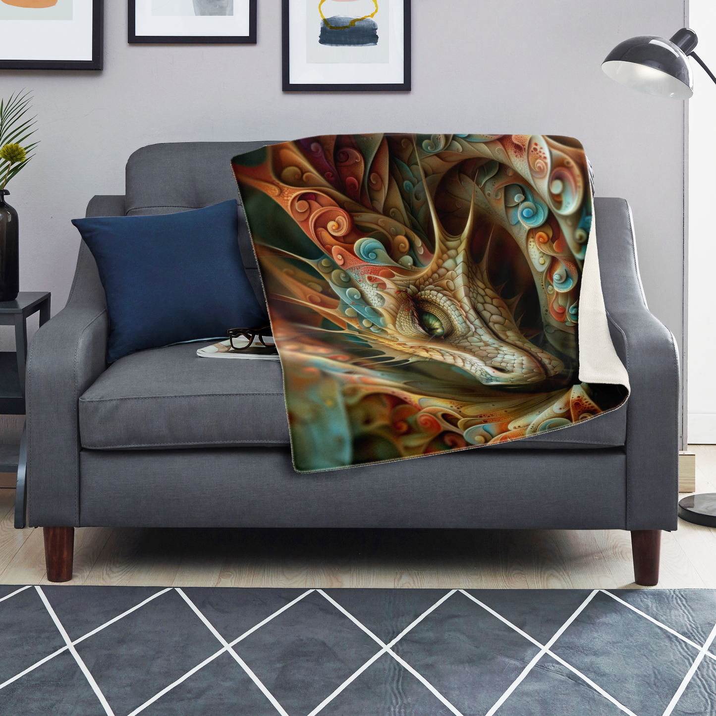 Premium Microfleece Spiralwyrm Blanket