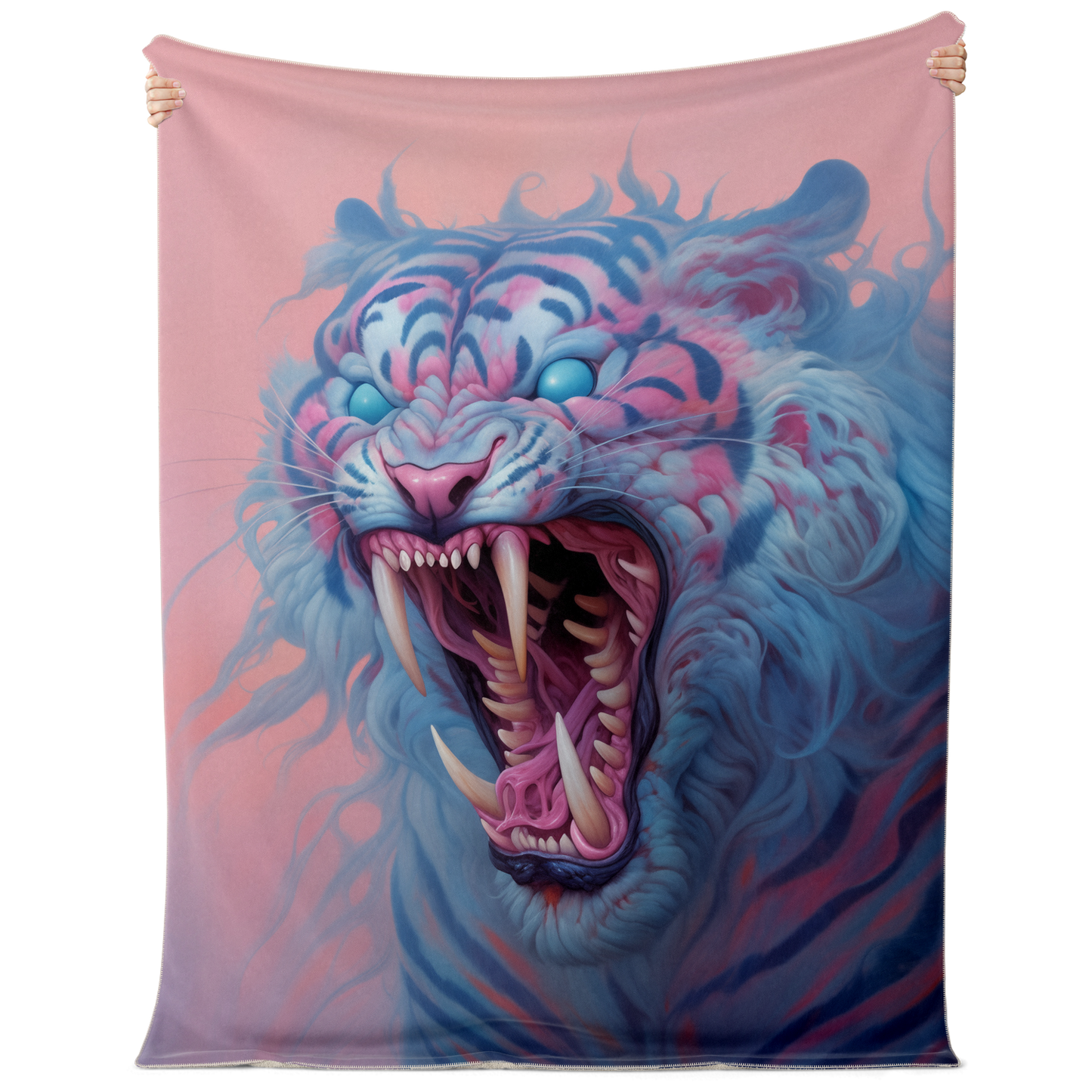 Demon Tiger Premium Microfleece Blanket