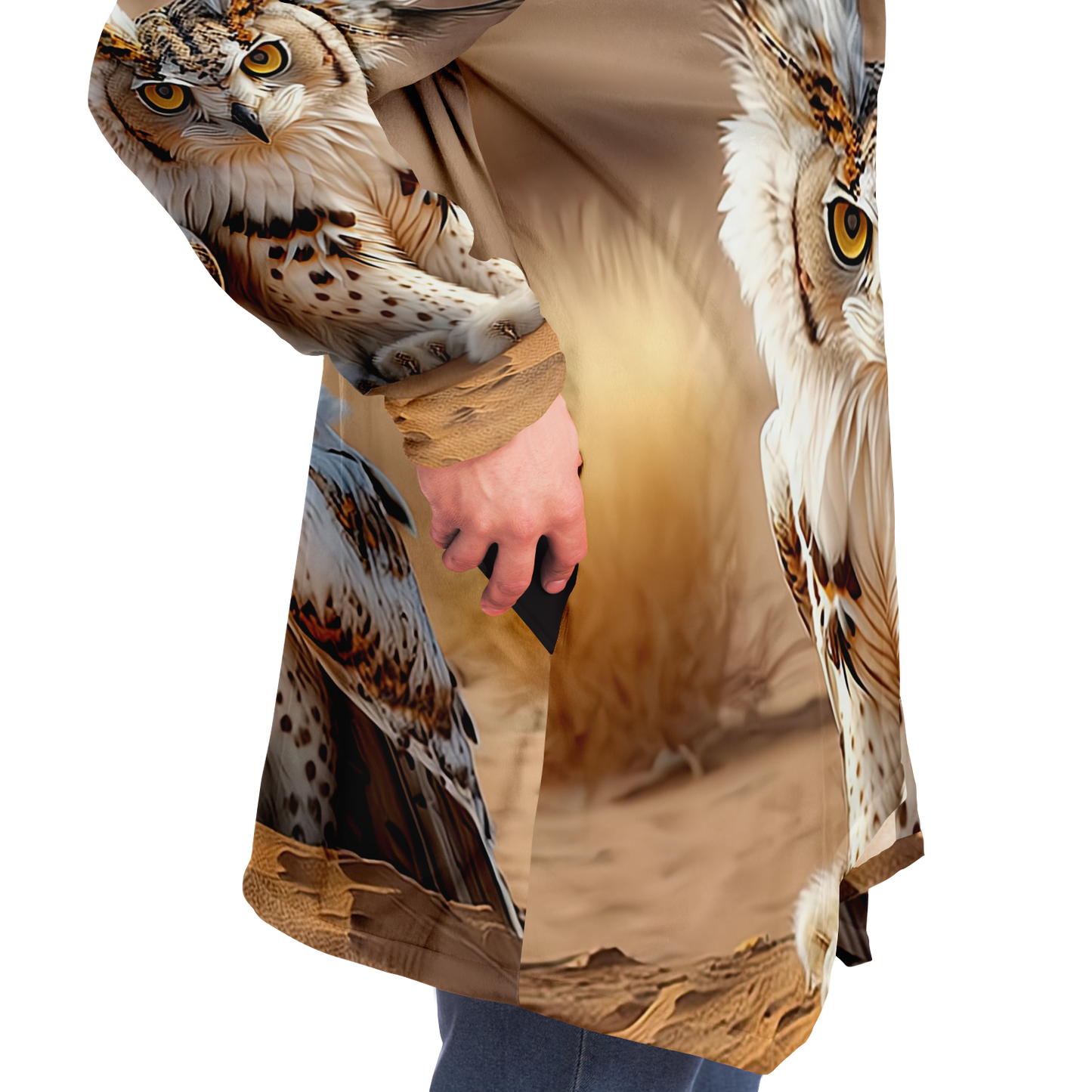 Lynx Owl Microfleece Cloak