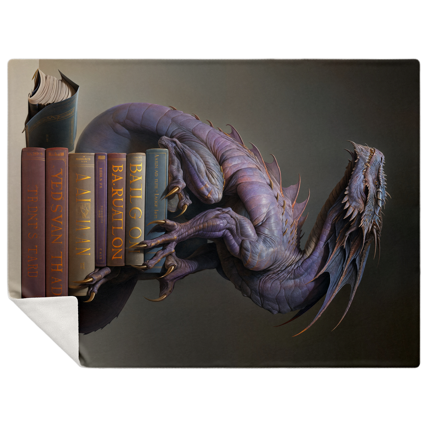 Book Wyrm Premium Microfleece Blanket