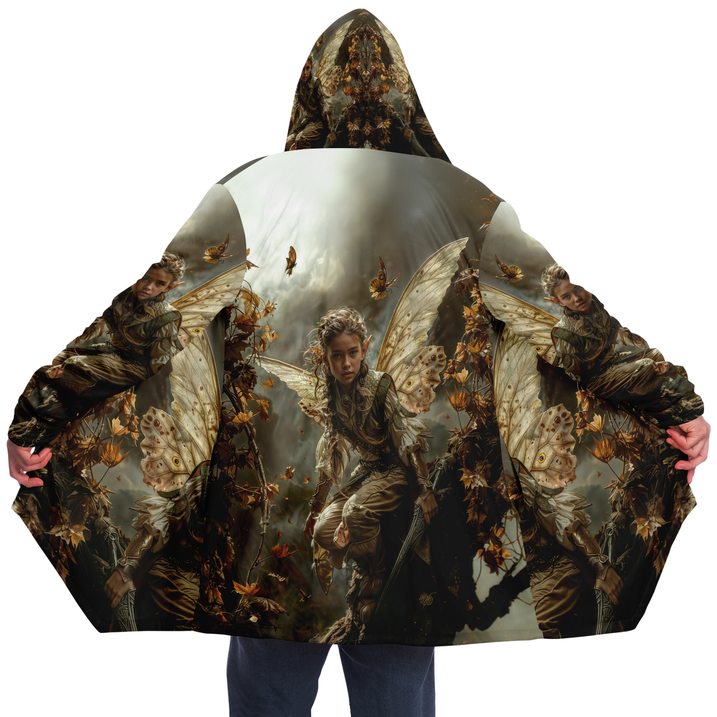 Autumns Winged Watcher Microfleece Cloak