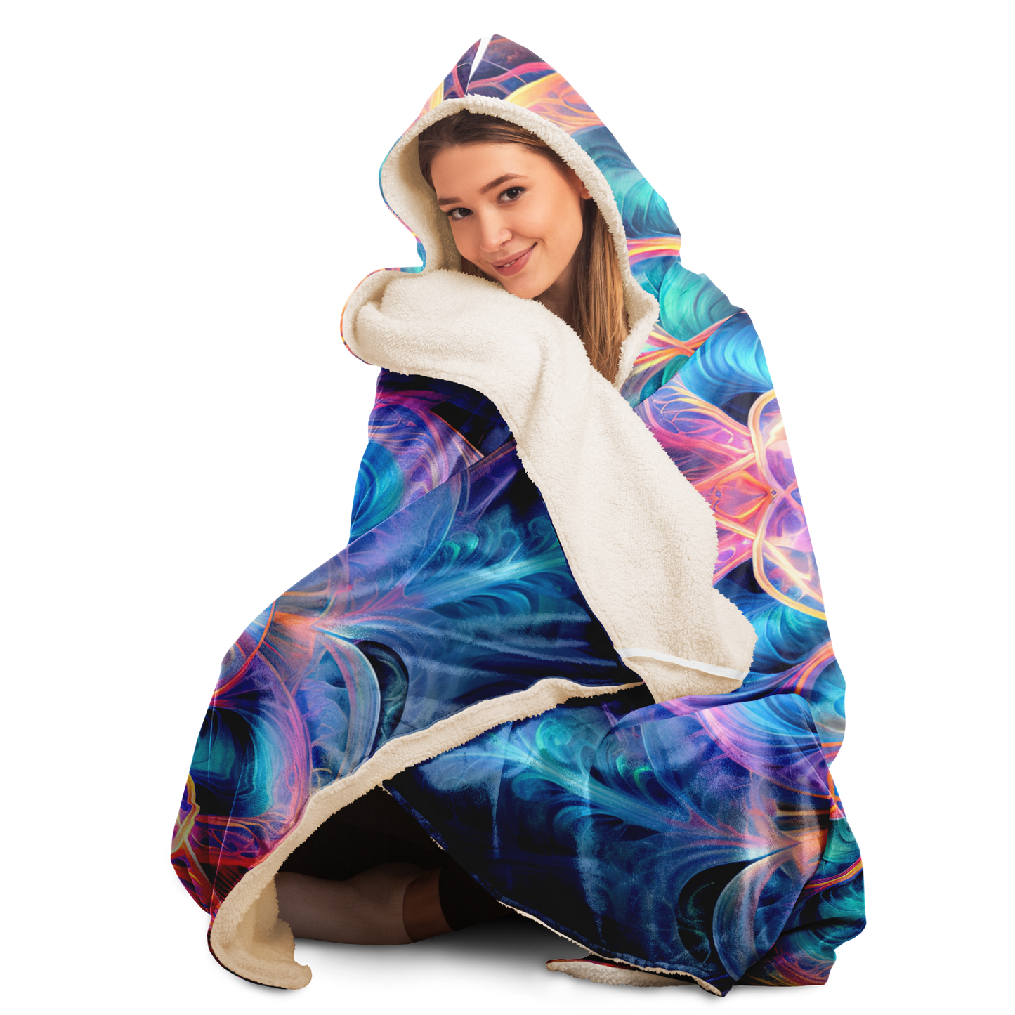 Opal Star Exploder Festival Hooded  Blanket