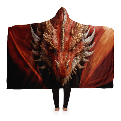 Fiery Gaze Hooded Blanket