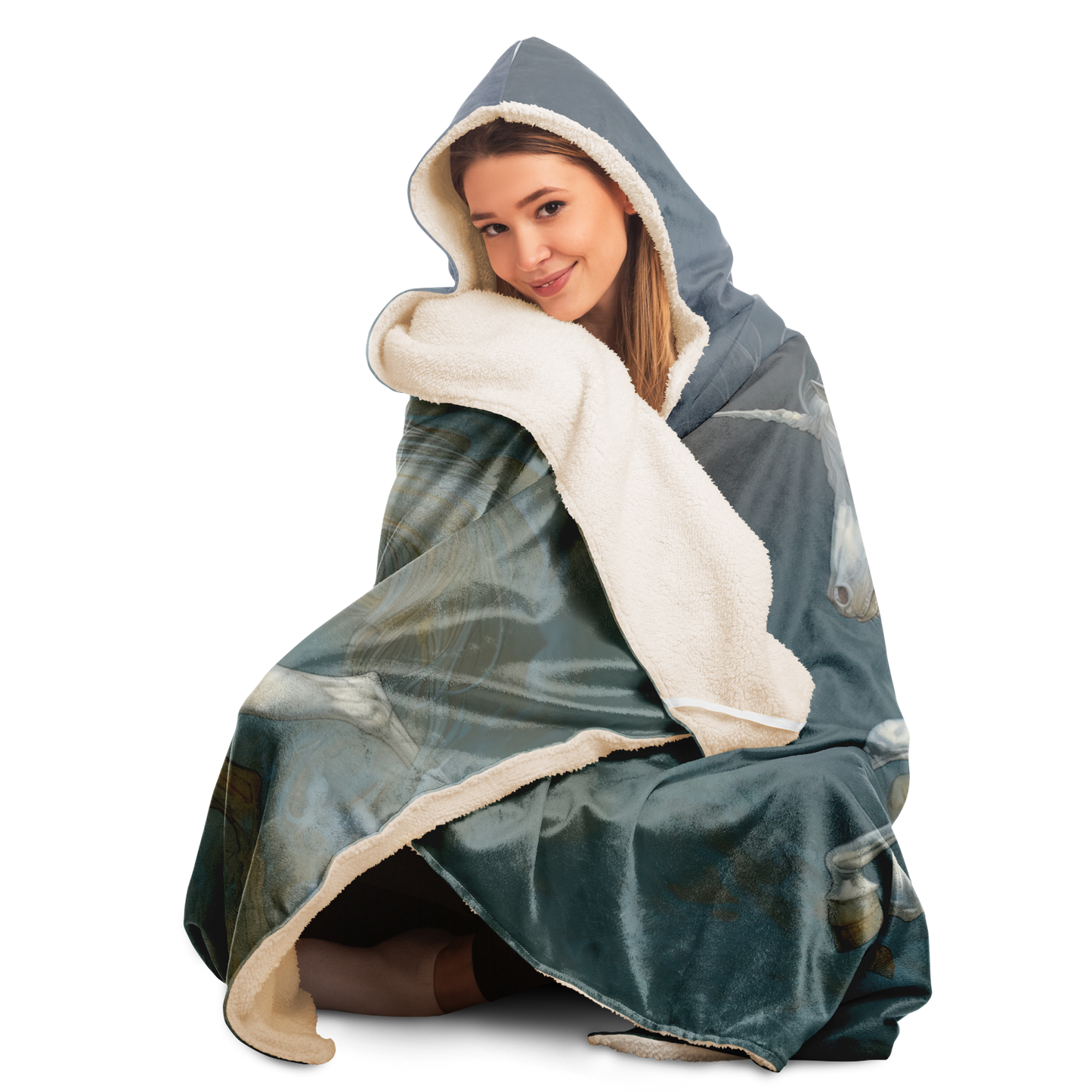 Unicorns Grace Hooded Blanket