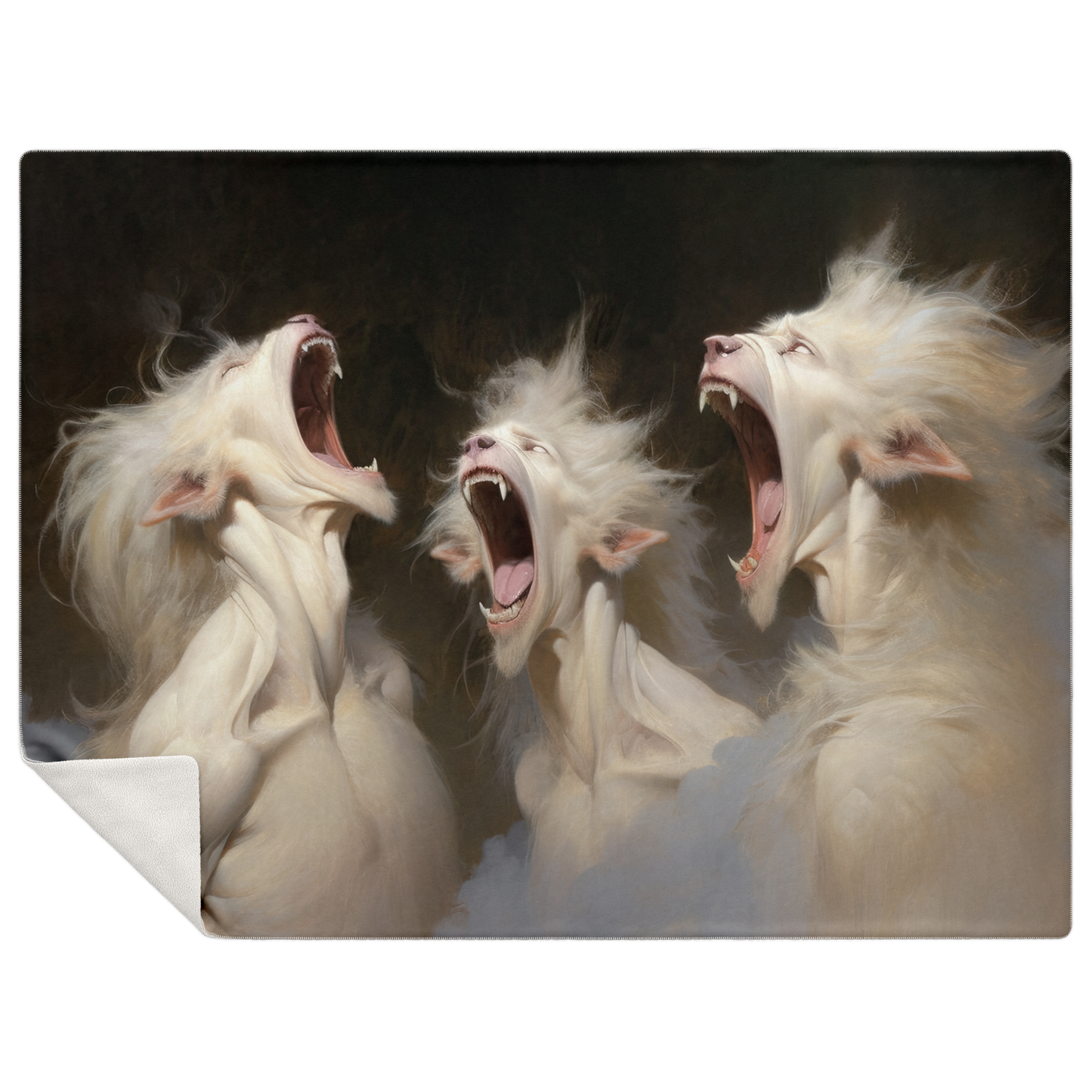 Albino Werewolf Chorus Premium Microfleece Blanket