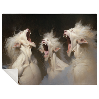 Albino Werewolf Chorus Premium Microfleece Blanket