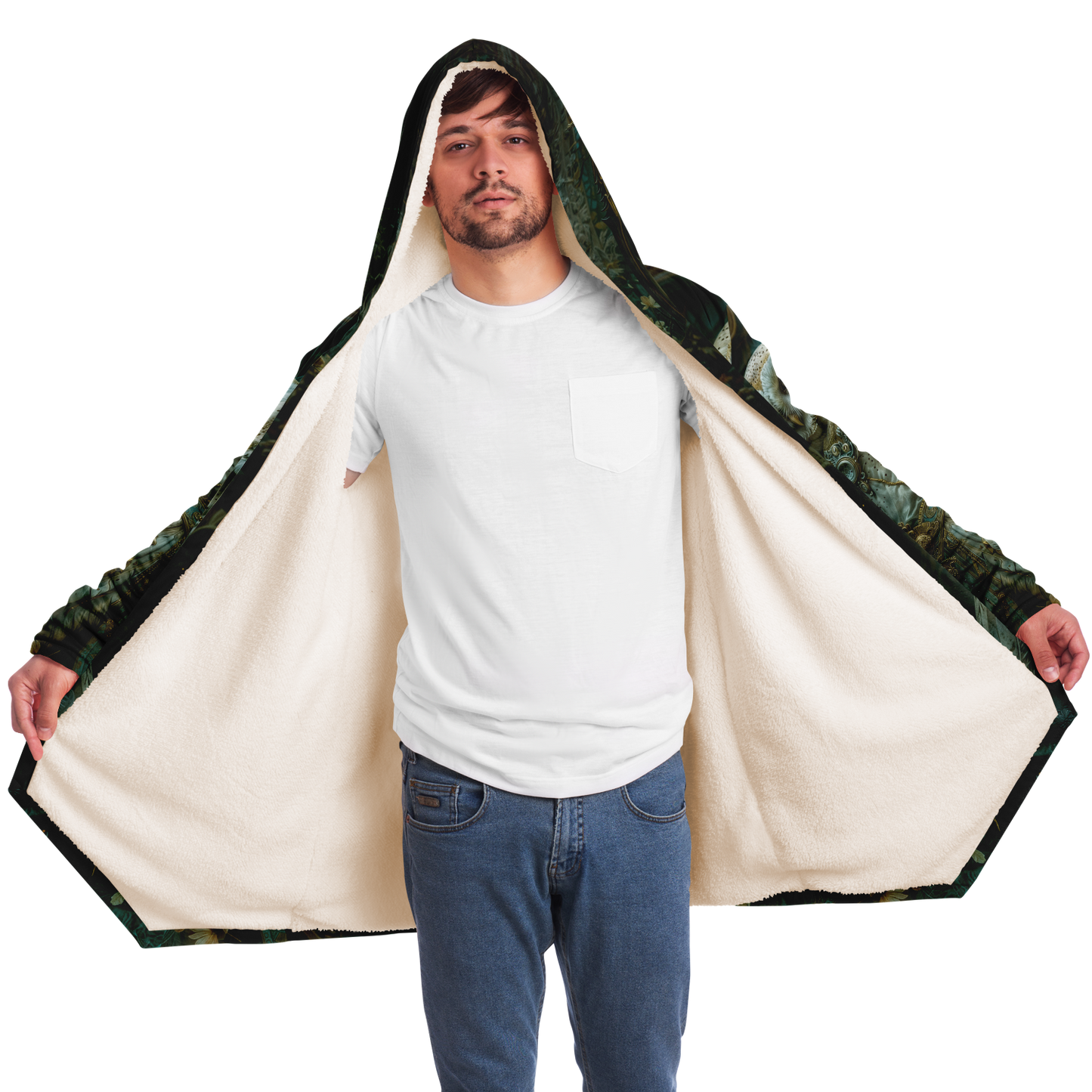 Whitewing Of The Feathered Dawn Microfleece Cloak