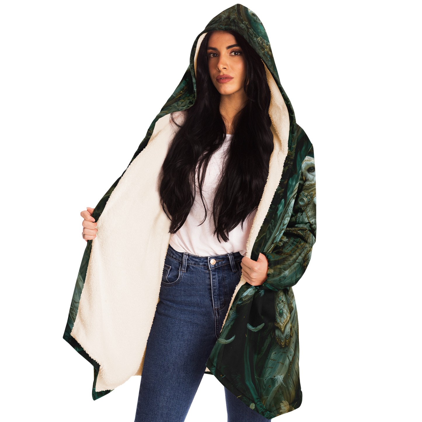 Whitewing Of The Feathered Dawn Microfleece Cloak