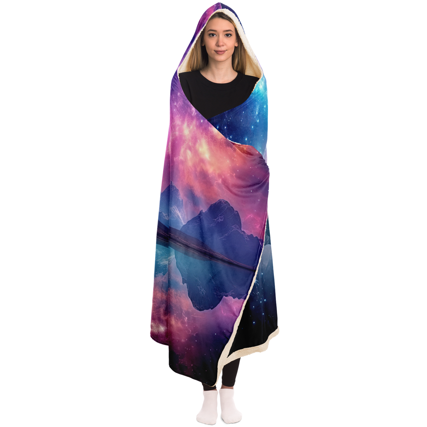 Space Holiday Hooded Blanket