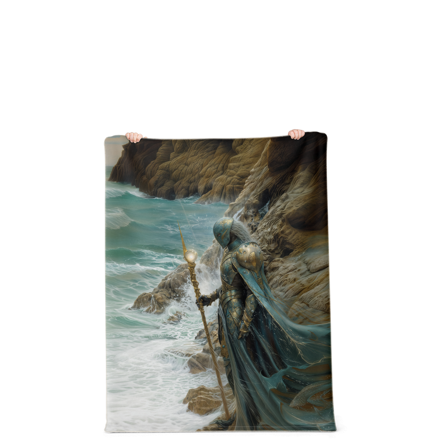 Atlantean Stormcaller Premium Microfleece Blanket