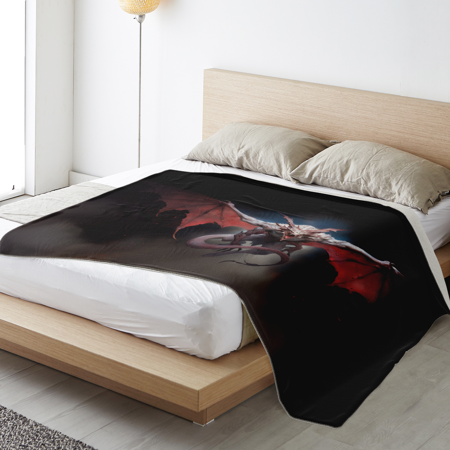 Winged Nightmare Premium Microfleece Blanket