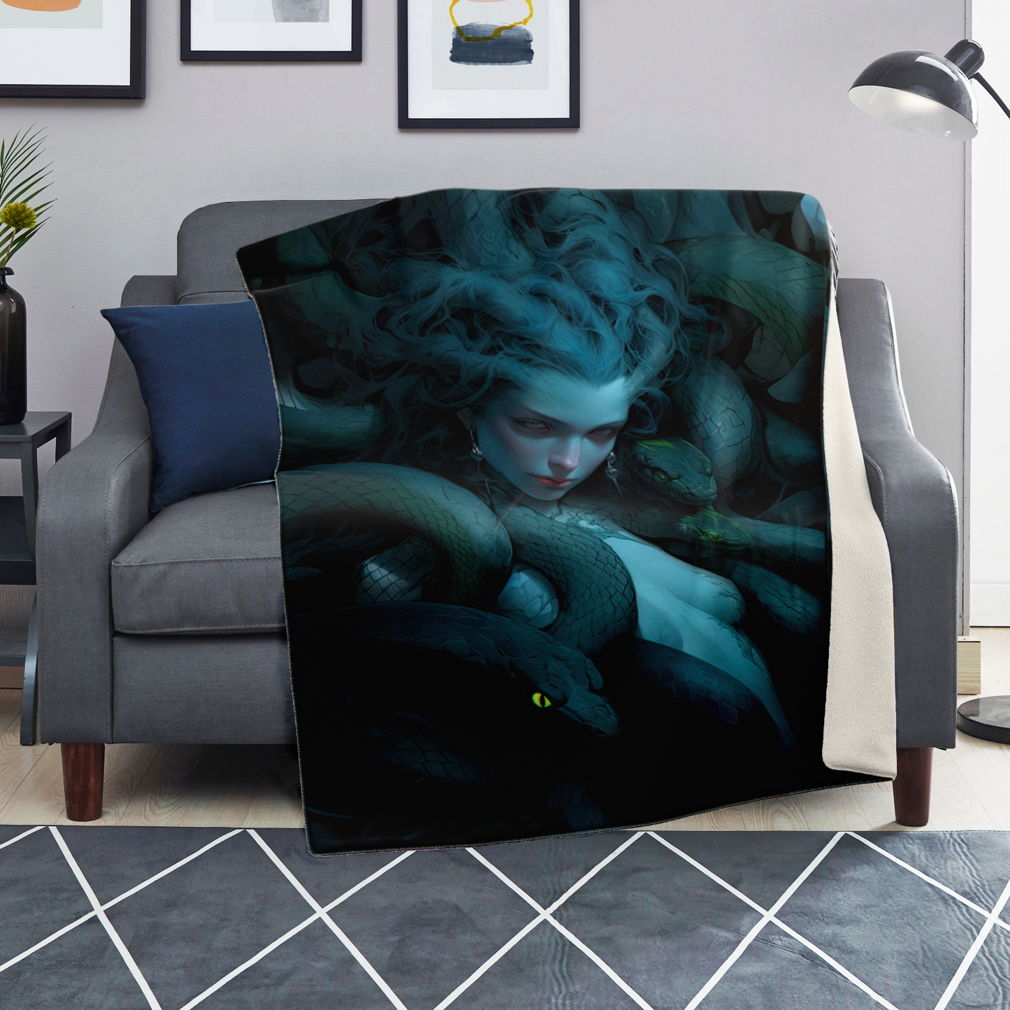 Last Gaze Of The Medusa Microfleece Blanket