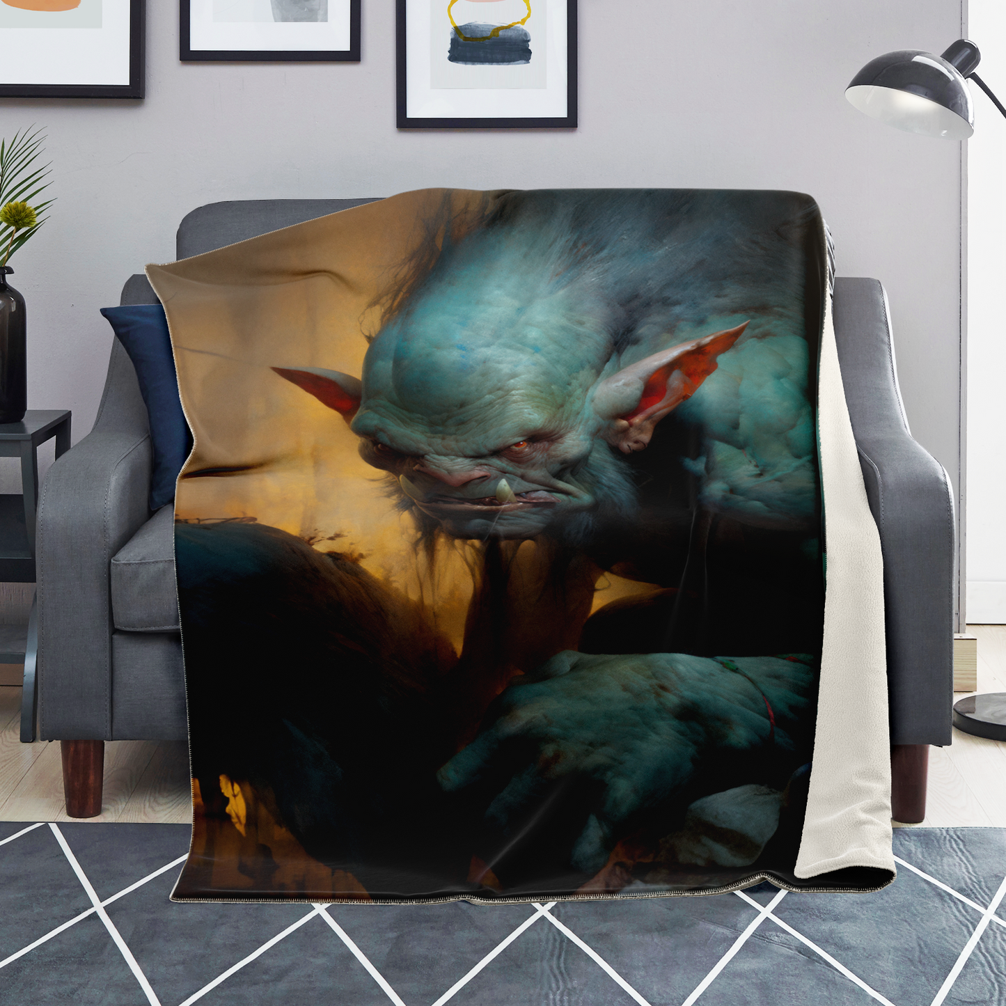 Hungry Troll Premium Microfleece Blanket