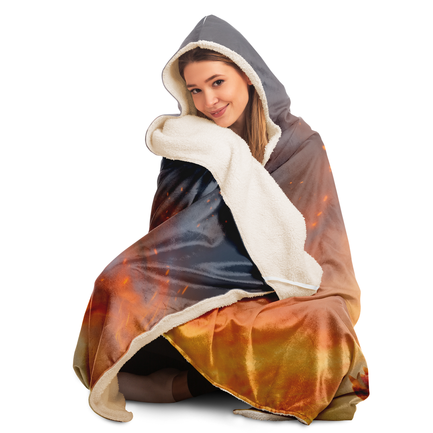 I Am Fire Hooded Blanket