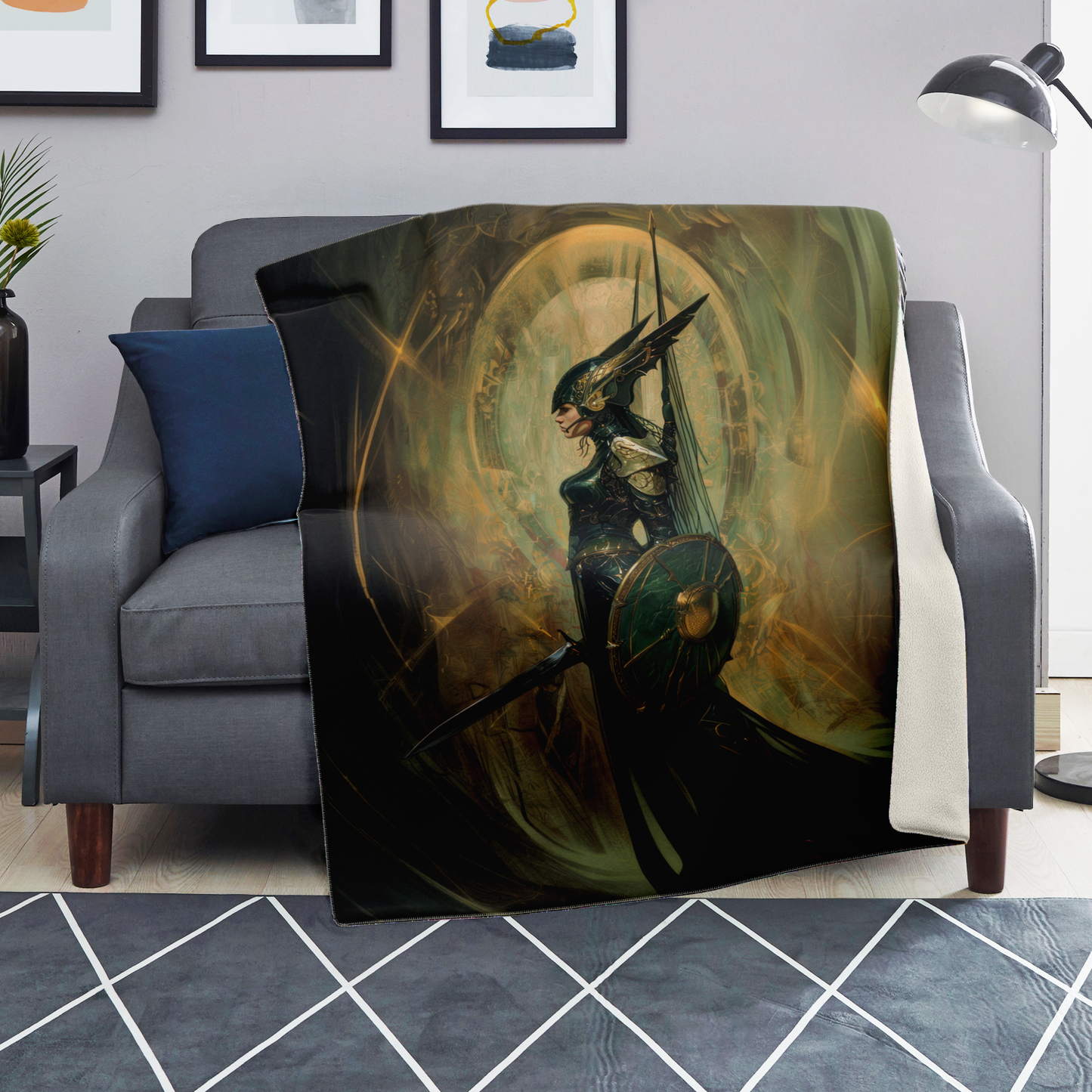 Elite Elven Guardian Premium Microfleece Blanket