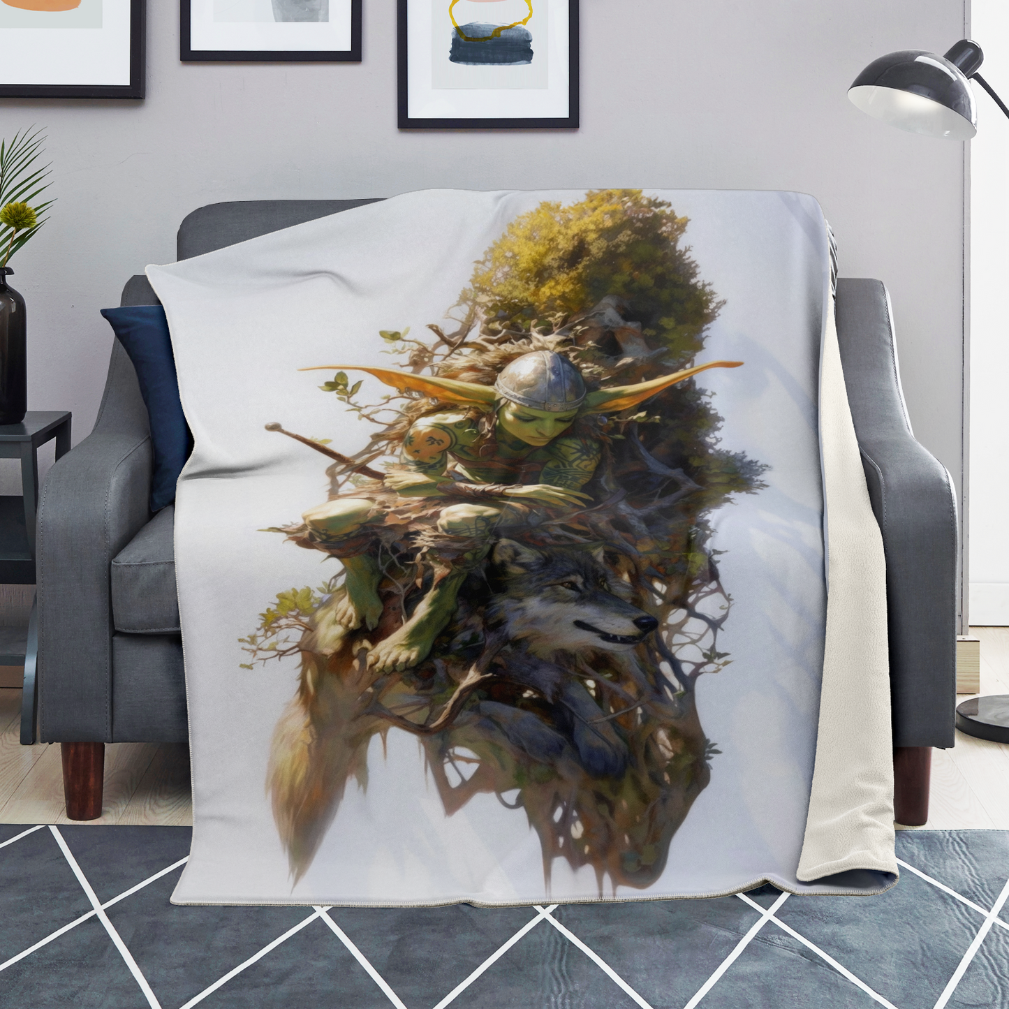 Floating Gardens Escape Premium Microfleece Blanket