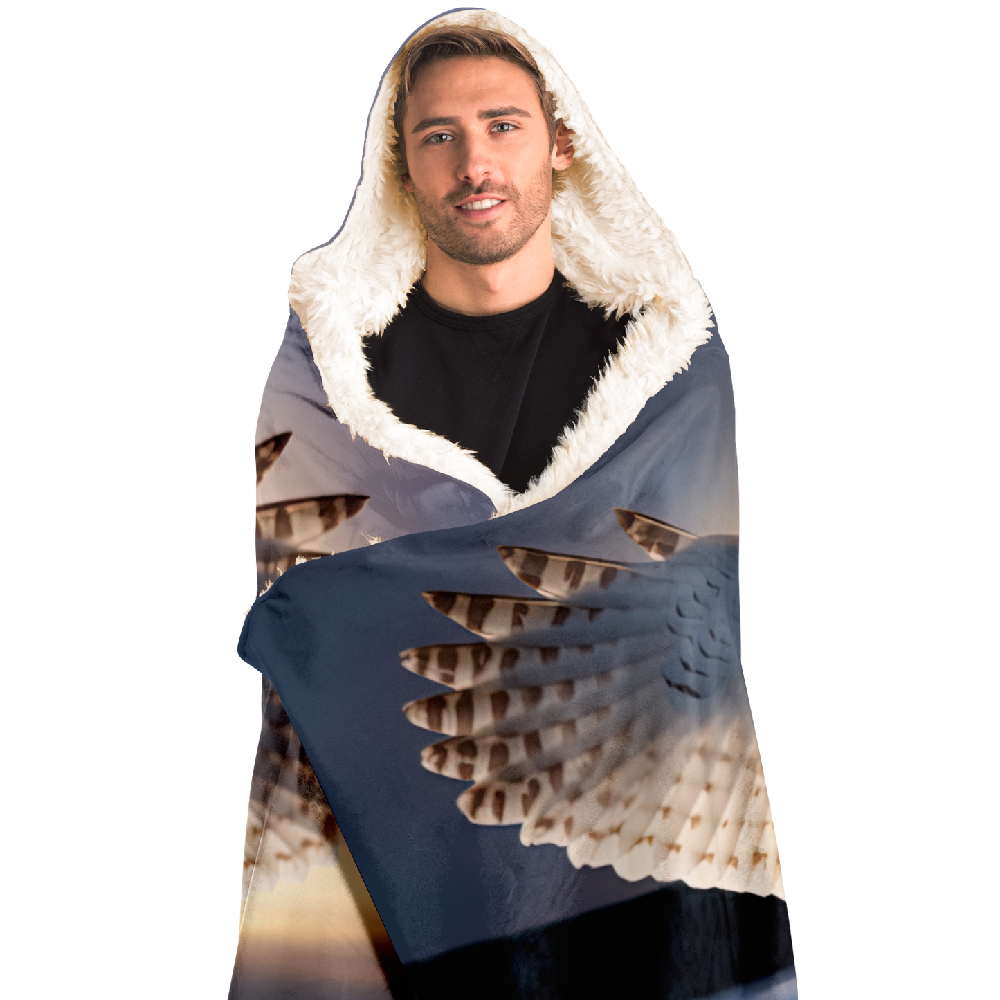 Snow Owl Hooded Blanket