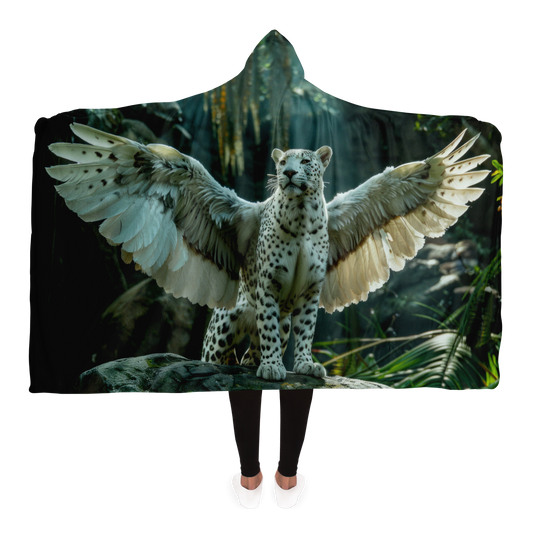 Winged Panther Hooded Blanket