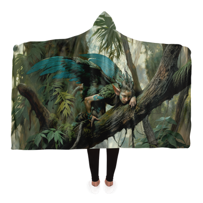 The Woodland Sprite’s Watcher Hooded Blanket